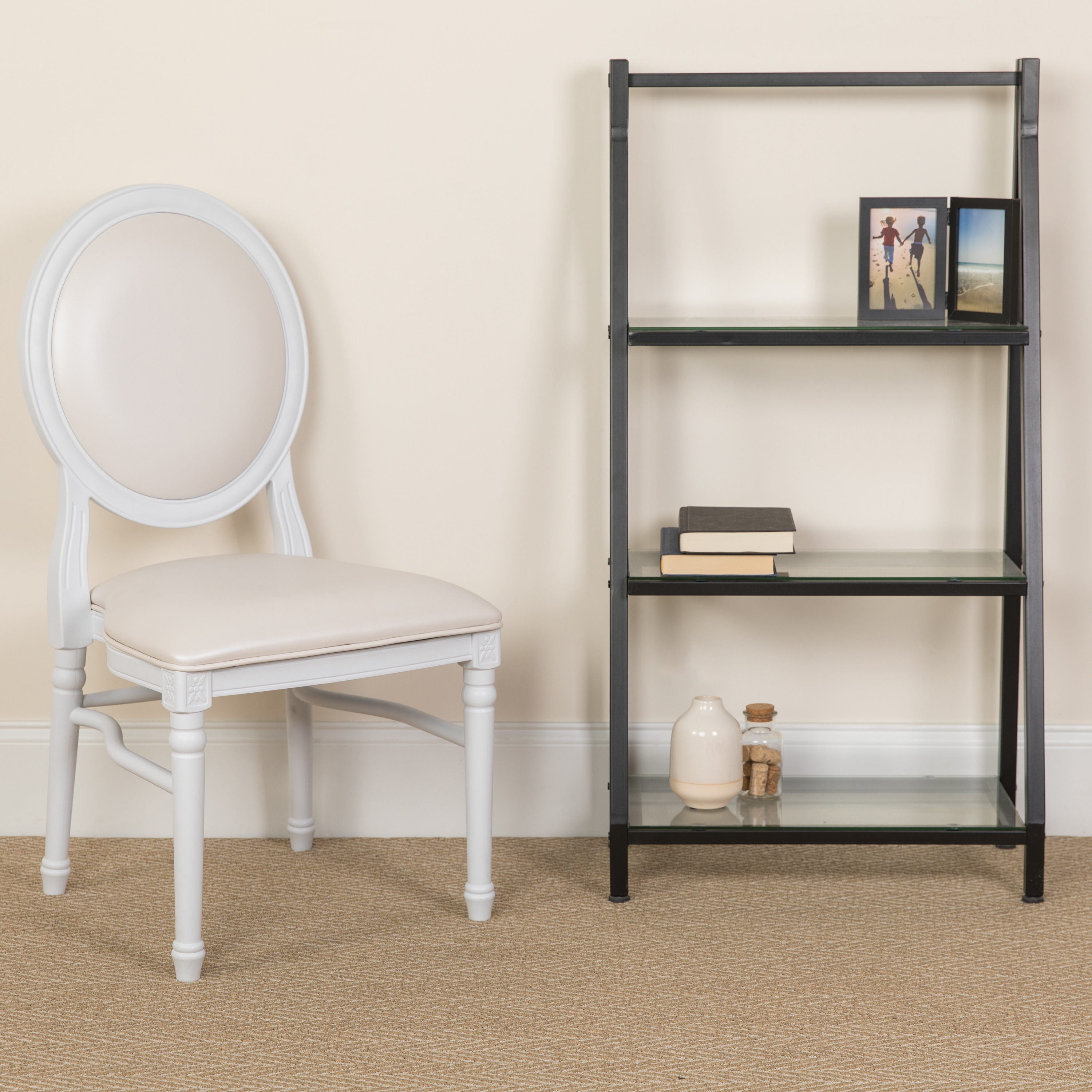 Flash Furniture 889142740476 Contemporary/Modern Vinyl Upholstered Dining Side Chair (Composite Frame)