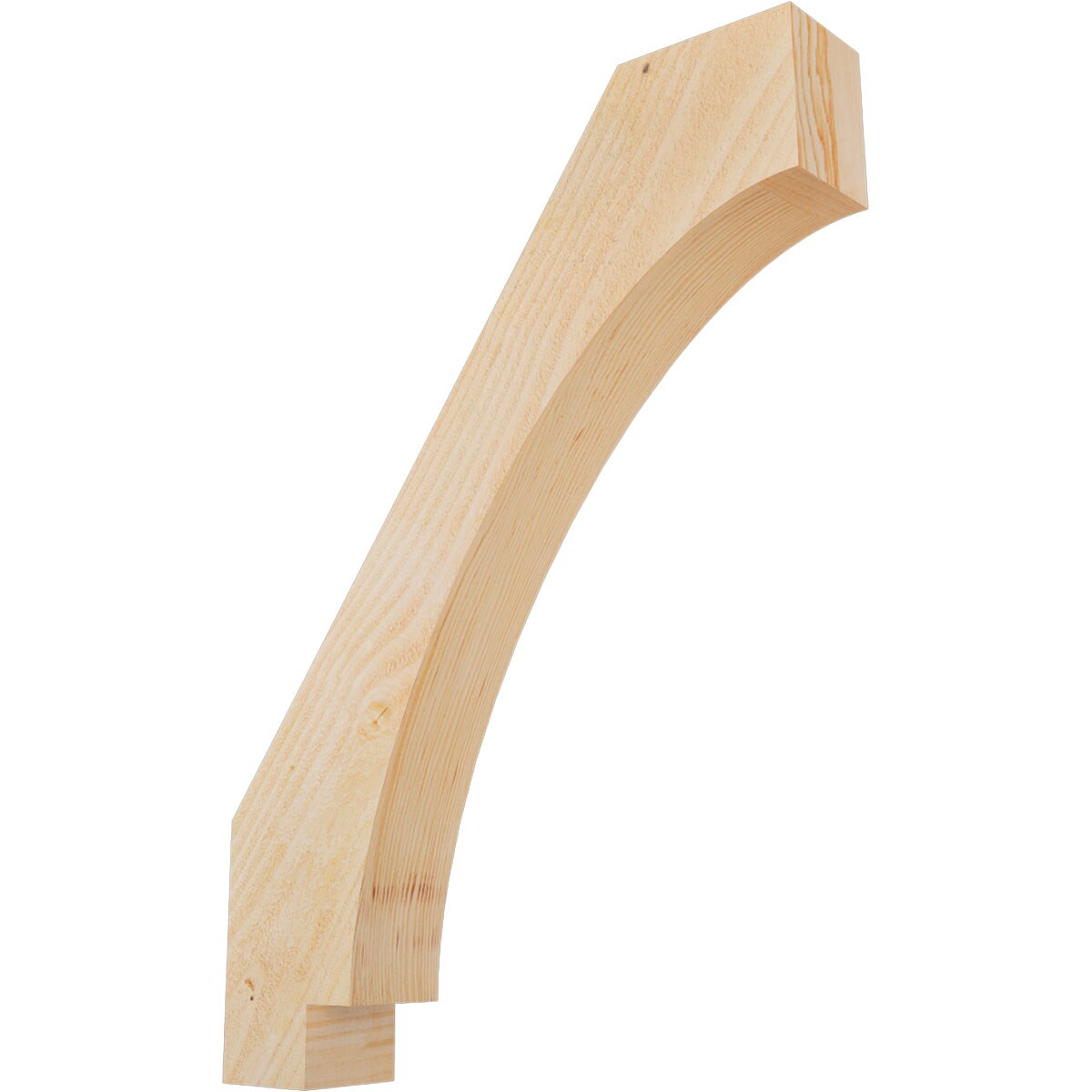 Ekena Millwork BRC04X22X30IMP00RDF 4-in x 22-in x 30-in Douglas Fir Unfinished Wood Imperial Rough Sawn Knee Brace