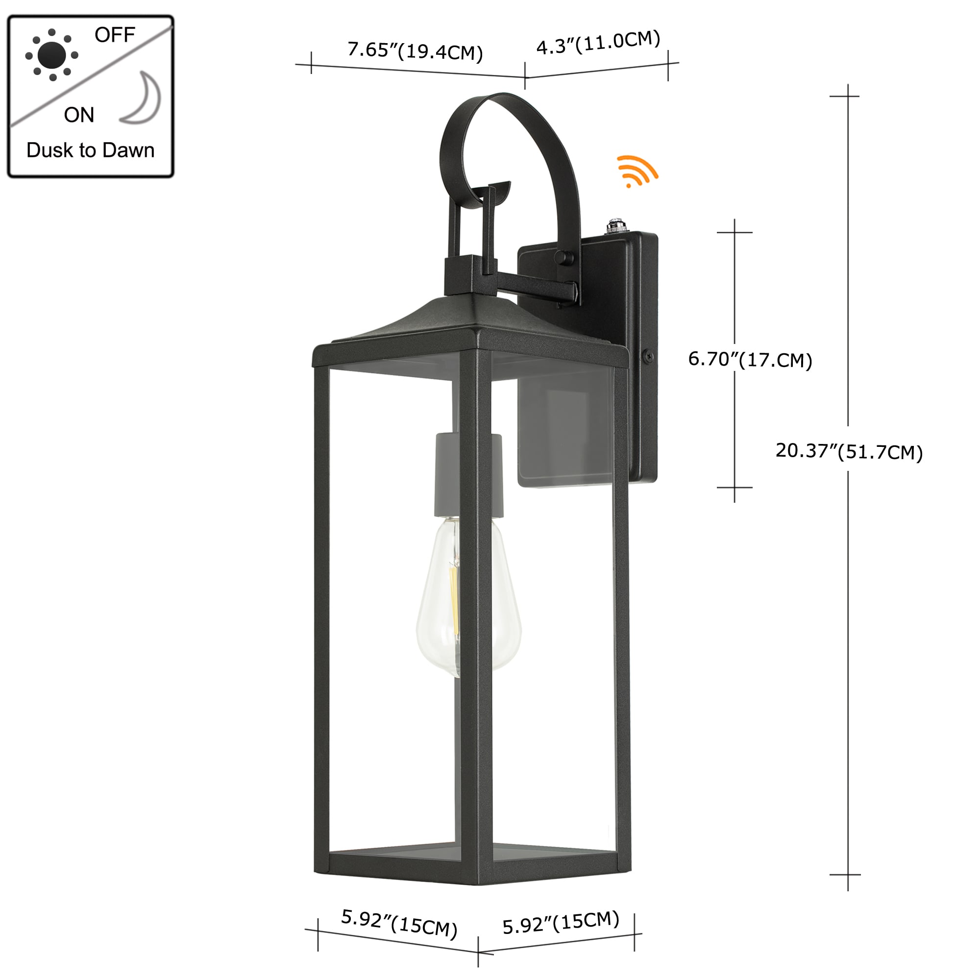 Hukoro FL14251-BK-S Outdoor-Wall-Lighting - View #2