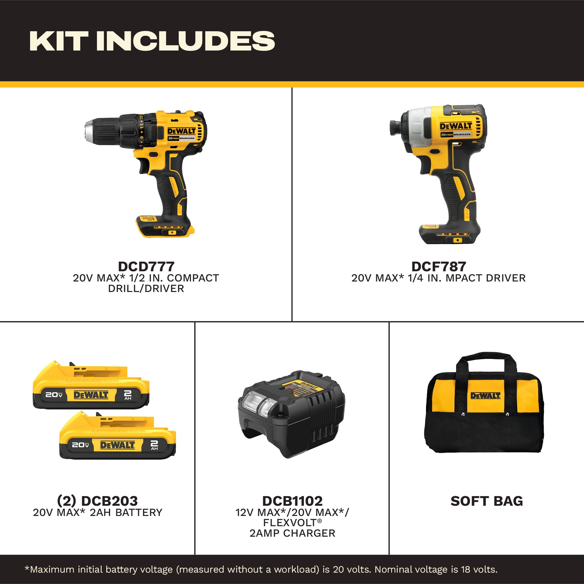 DEWALT DCK277D2 Combo-Kits - View #2