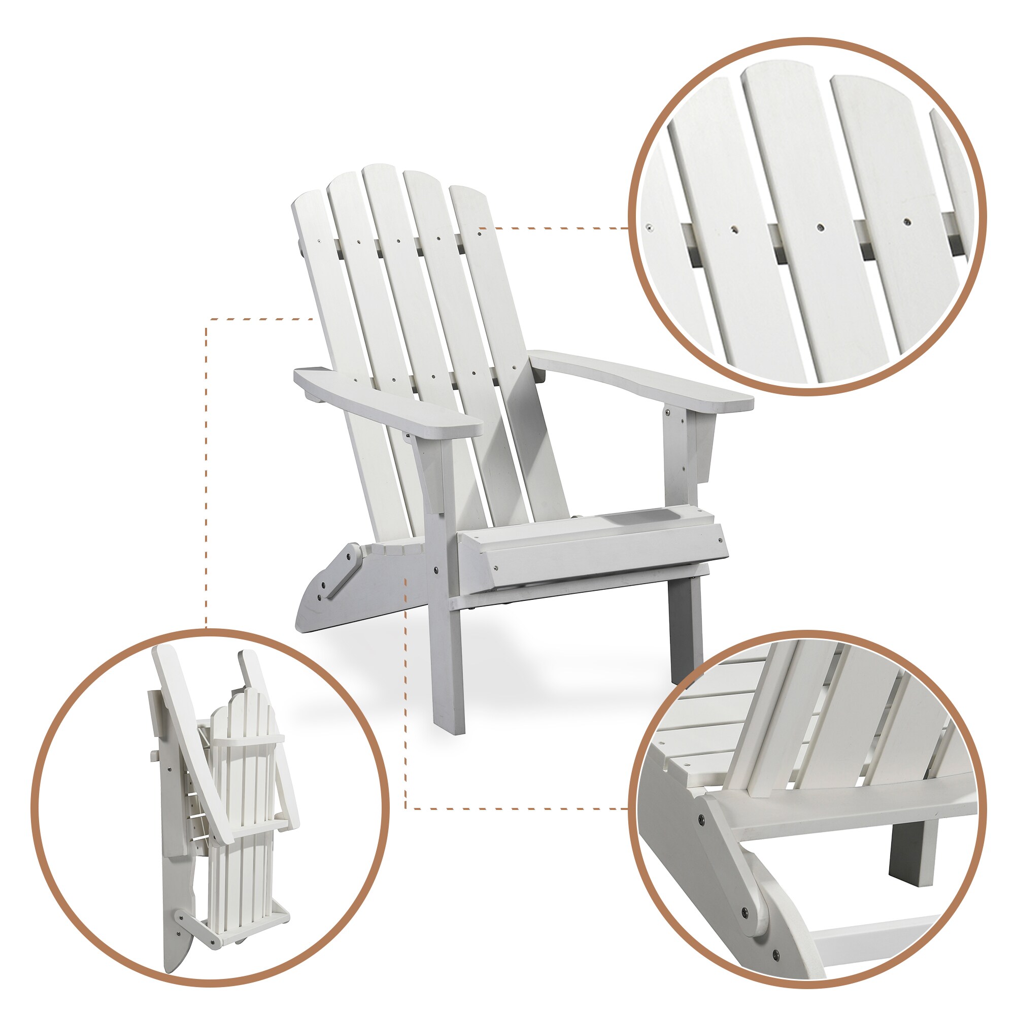 PolyTeak CLSC-ADI-WHT Patio-Chairs - View #4