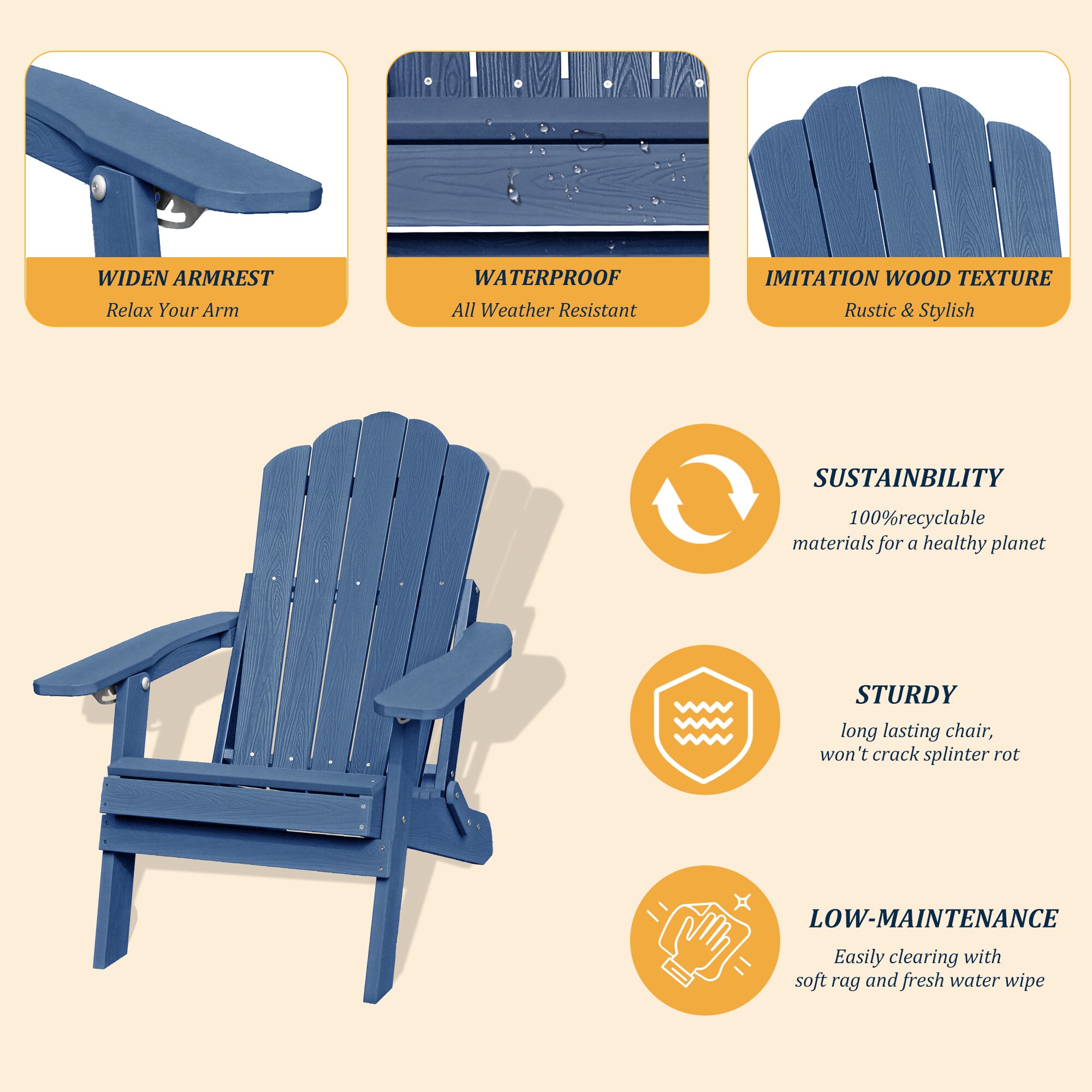 Mondawe MO-ZD16-NV Patio-Chairs - View #3