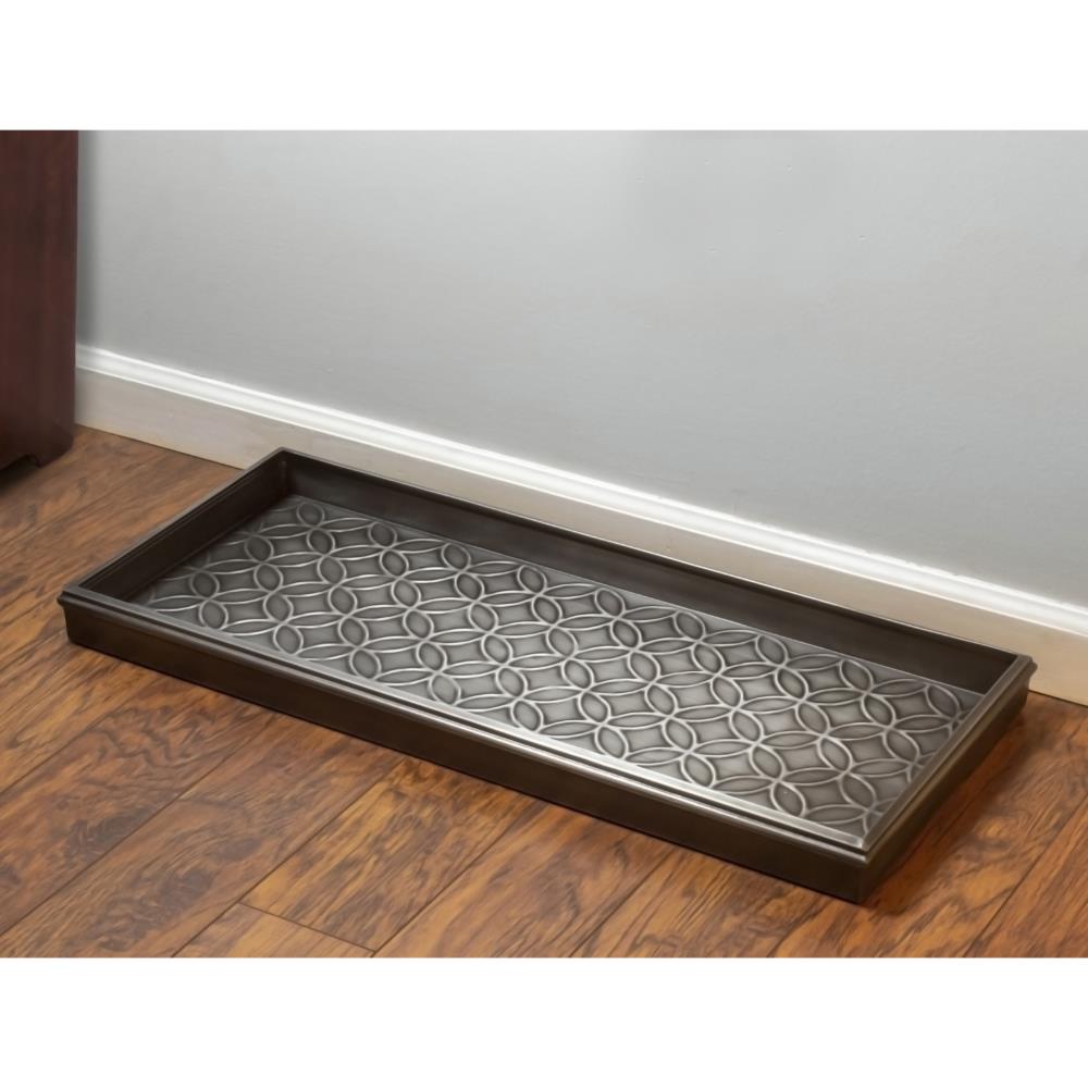 Good Directions 1-ft x 3-ft Dark Gay Rectangular Indoor or Outdoor  Decorative Boot Tray in the Mats department at