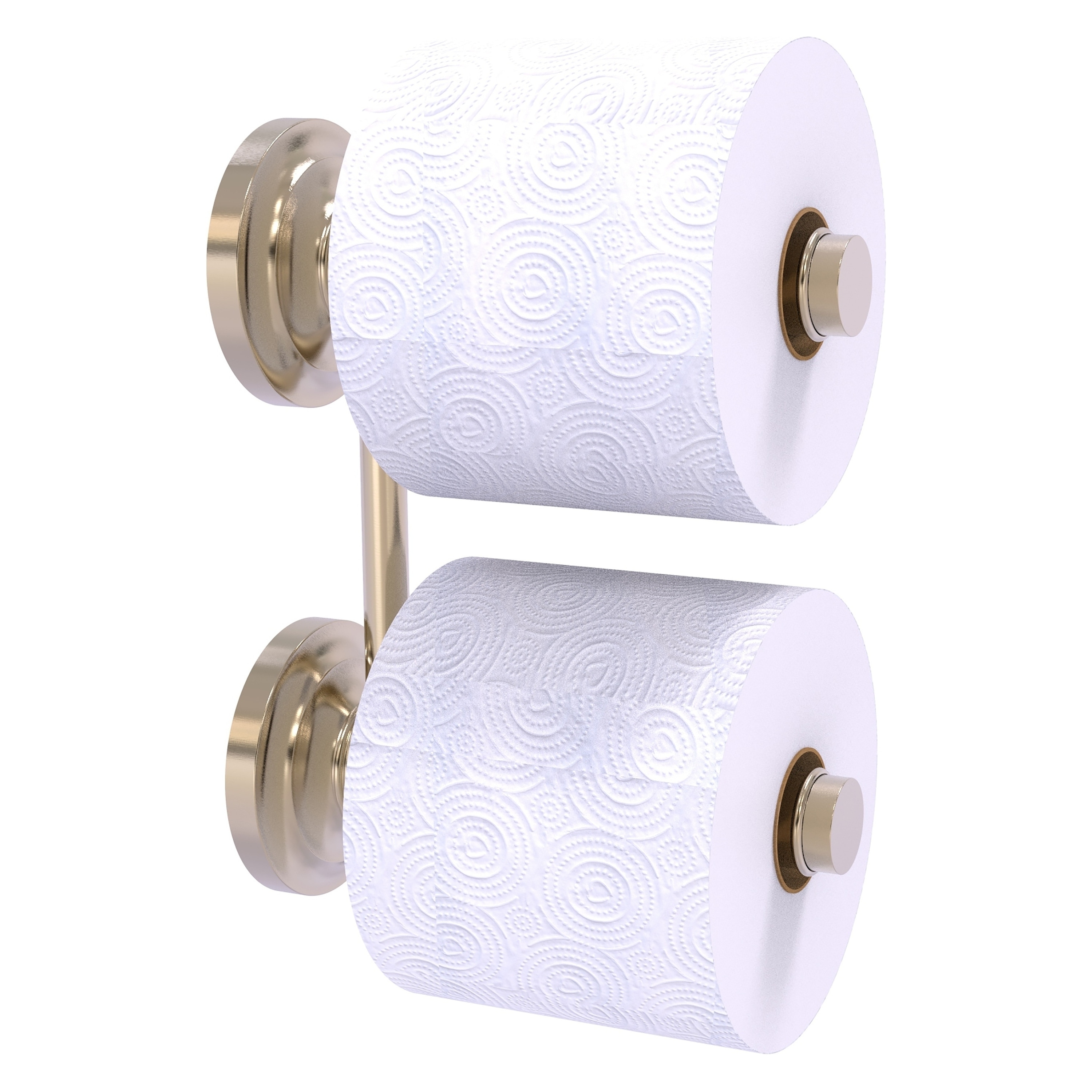 Allied Brass QN-24-RR-2-PEW Que New Antique Pewter Wall mount Double post Toilet Paper Holder 2 -Rolls with Storage