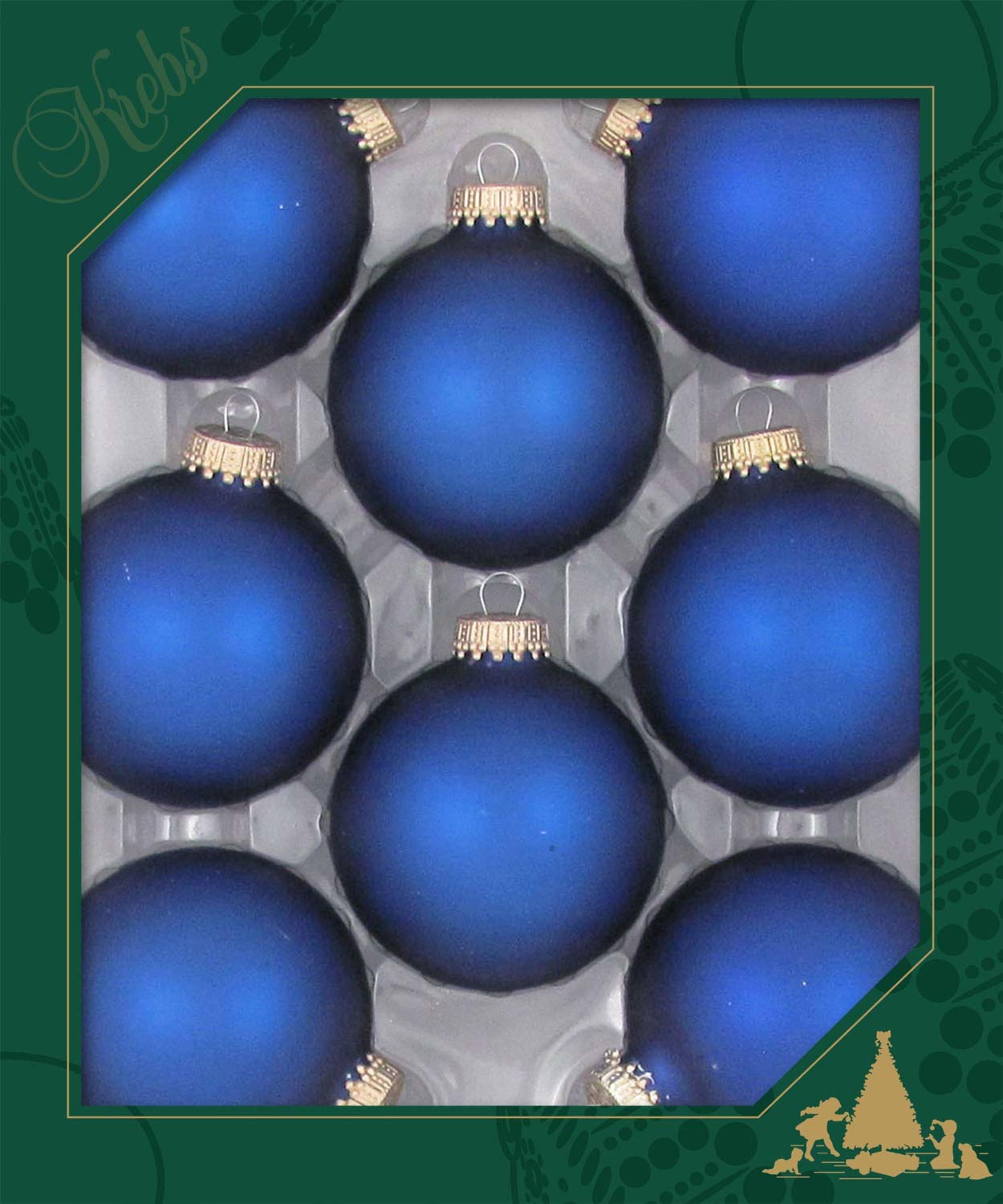 Krebs KBX70261 8 -Pack Blue Standard Indoor Ornament set
