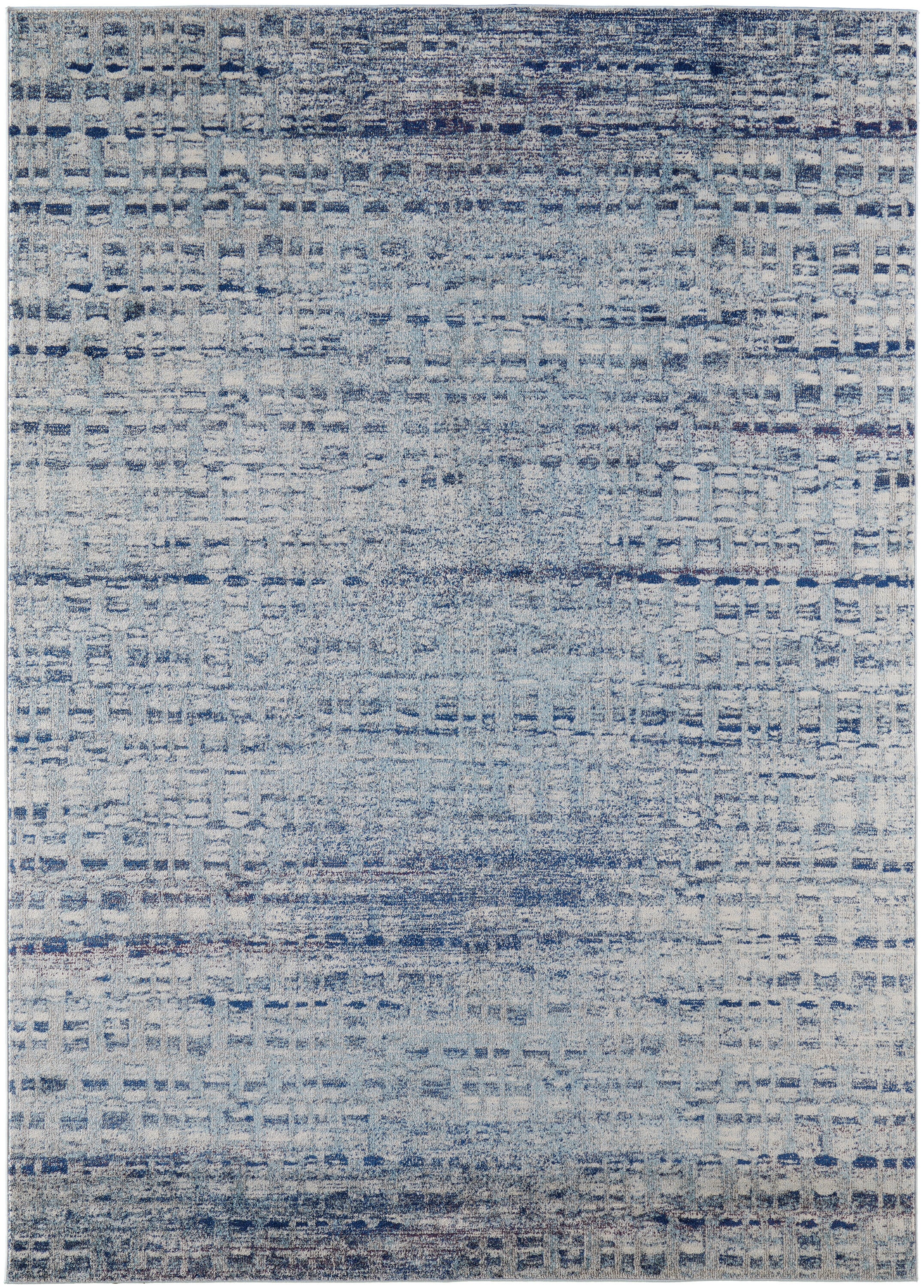Room Envy EDGR39ILBLU000E76 5 X 8 (ft) Blue/Ivory Indoor Abstract Area Rug