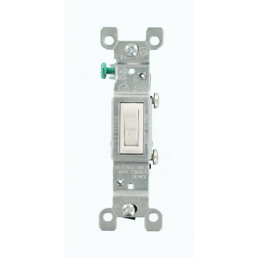  345502 15-amp Single-pole Framed toggle Light Switch , White 10 -Pack
