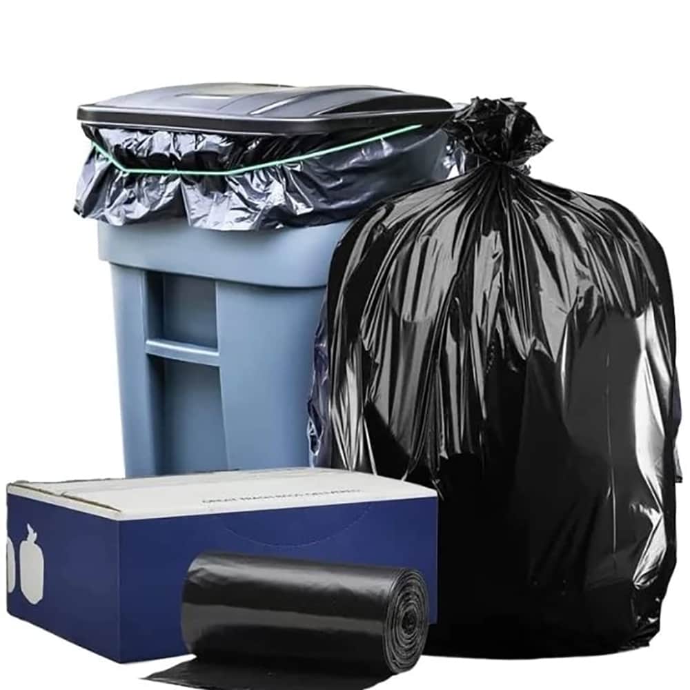 Plasticplace 55-60 Gallon Trash Bags, 50 Count, Green