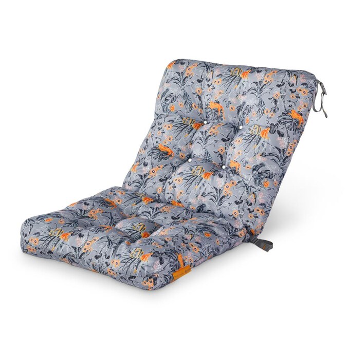 Classic Accessories Vera Bradley By Water Resistant Patio Chair Cushion 21 X 19 22 5 Inch Rain Forest Toile Gray Gold In The Furniture Cushions Department At Com - Classic Accessories Patio Furniture Cushions