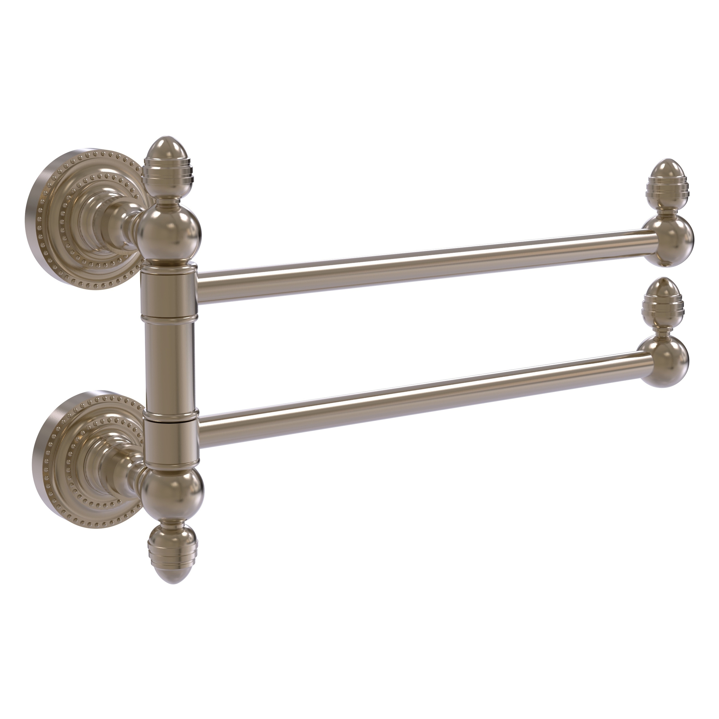 Allied Brass DT-GTB-2-PEW Dottingham 12-in double Antique Pewter Wall mount Double Towel Bar
