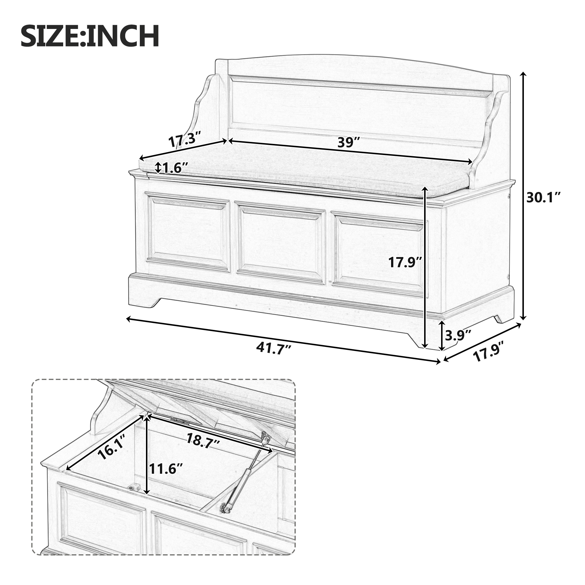ModernLuxe N715P198568M bench - View #3