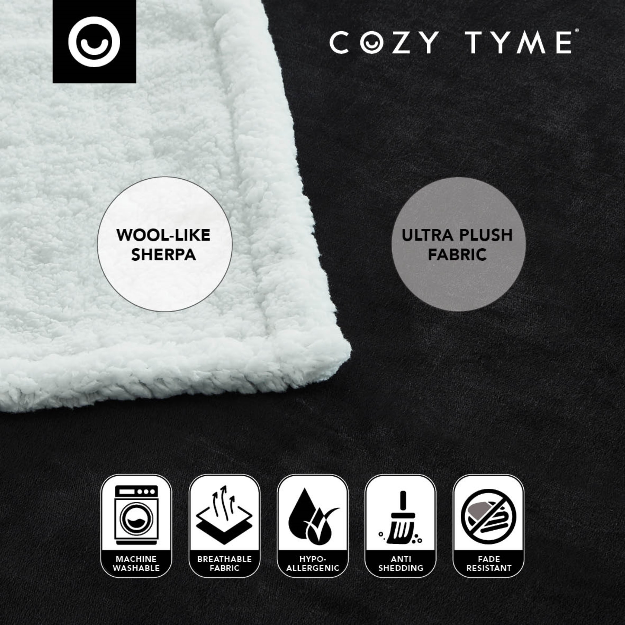 Cozy Tyme B173A-20BKQ-LS Blankets-And-Throws - View #5