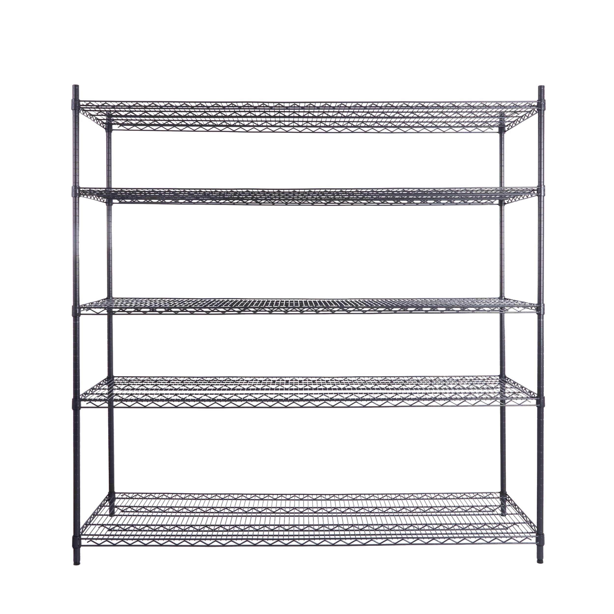 Trinity Pro Black 4-Tier Steel Wire Garage Storage Corner Shelving Unit