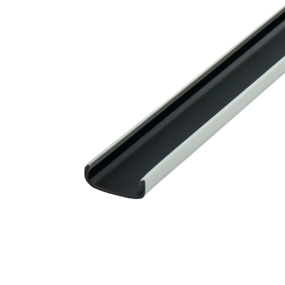 Outwater 3P1.27.02089 Brushed Chrome 5/8-in Abs and Mylar Plastic U-Channel/C-Channel 36-in Lengths (Pack of 4)