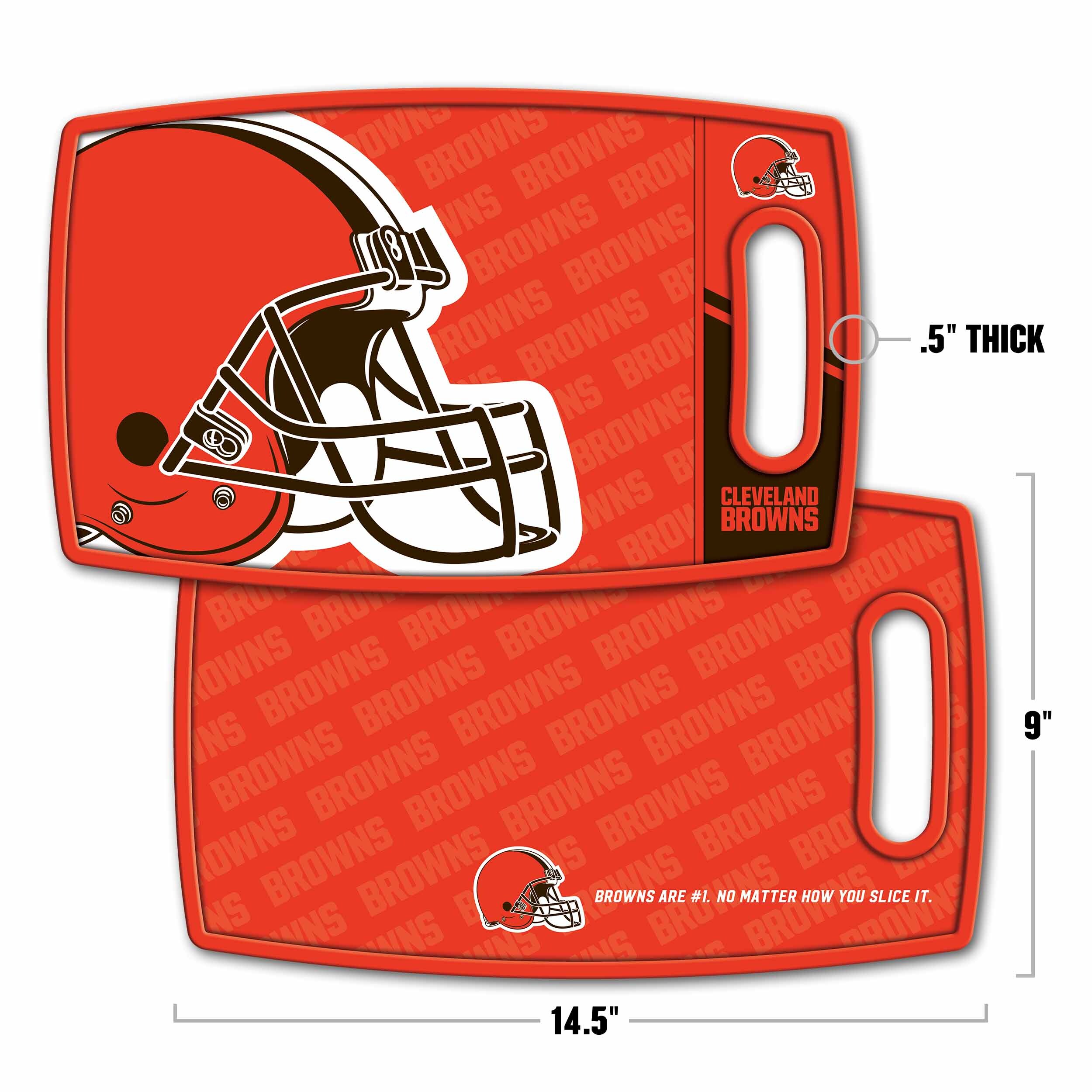 Sportula Cleveland Browns Orange & Black Logo Cutting Board