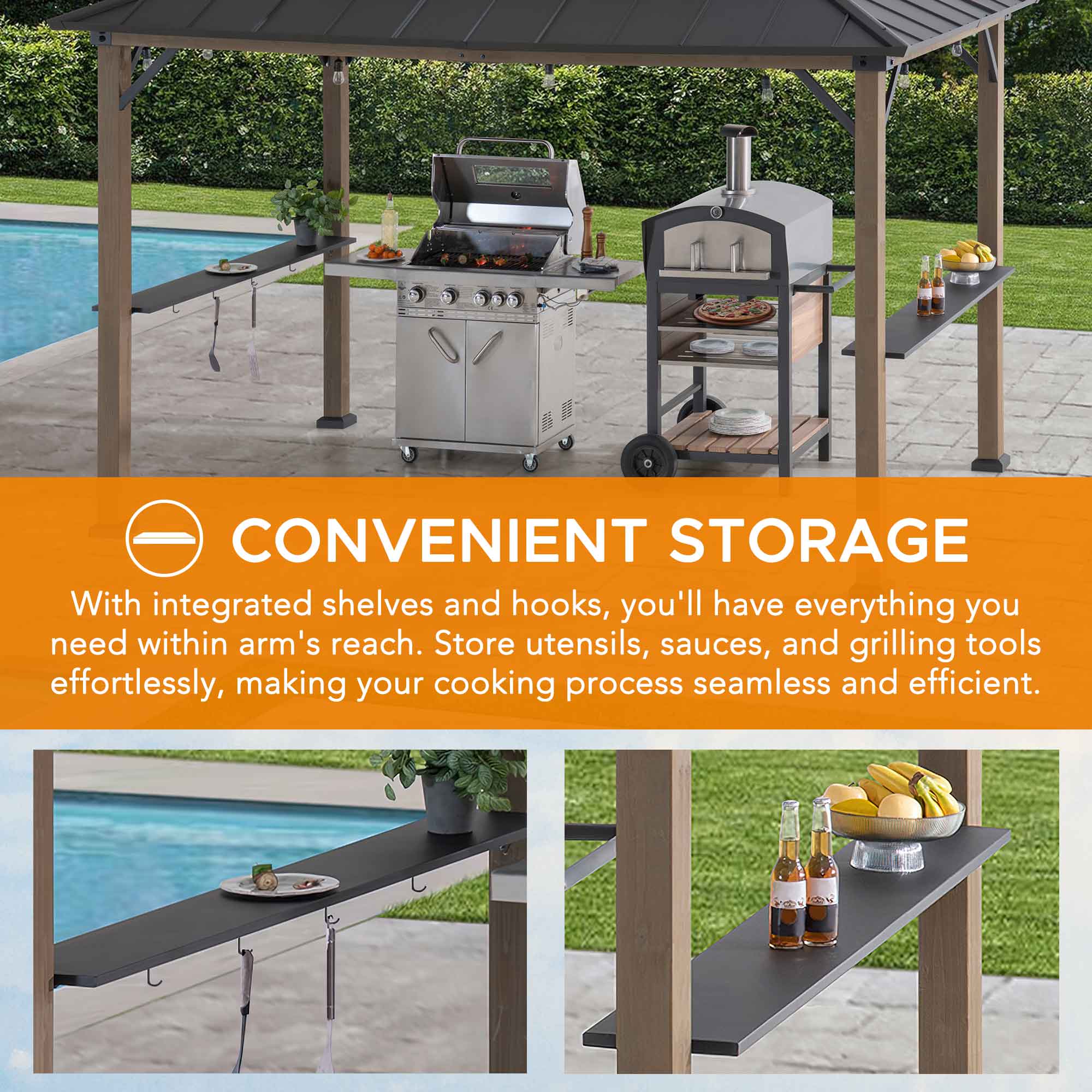 Sunjoy A104003810 Wood-Resin-Gazebos - View #5