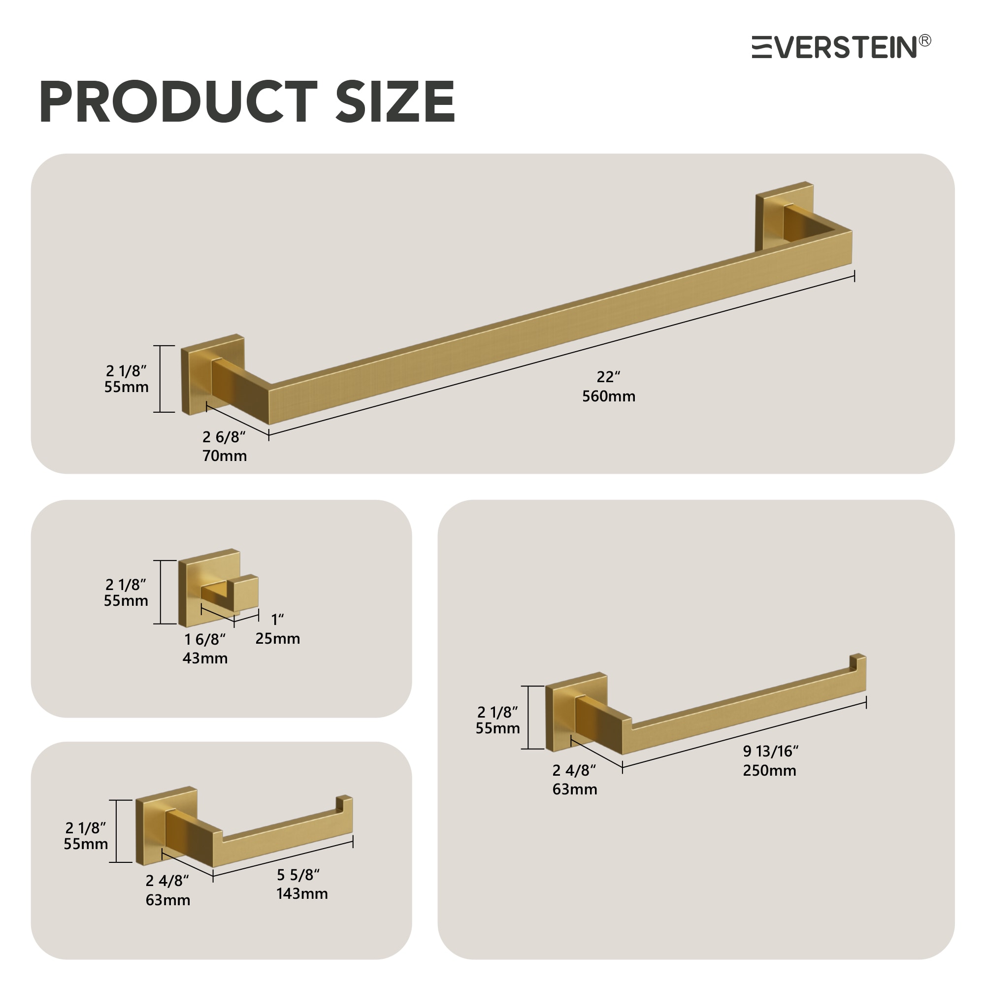 EVERSTEIN Q-820-OTOP Decorative-Bath-Hardware-Kits - View #10