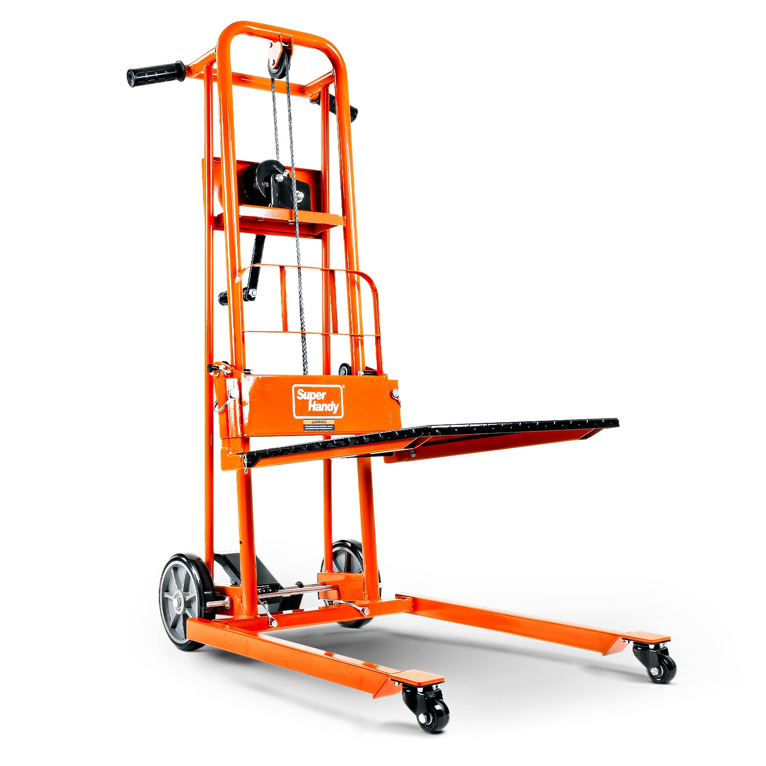 SuperHandy GUO129 330-lb Capacity 4 -Wheel Orange Steel Standard duty platform truck