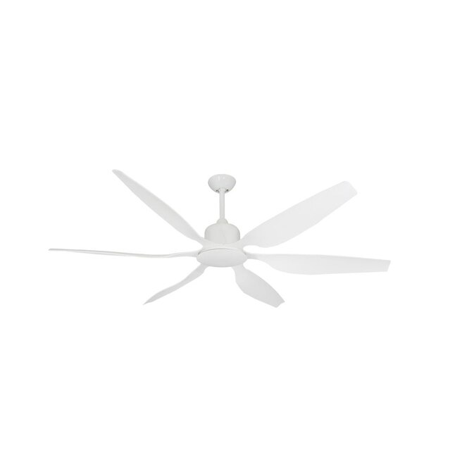 Troposair Titan Ii 66 In Pure White Indoor Outdoor Ceiling Fan With Remote 6 Blade The Fans Department At Com - Outdoor Ceiling Fan White No Light