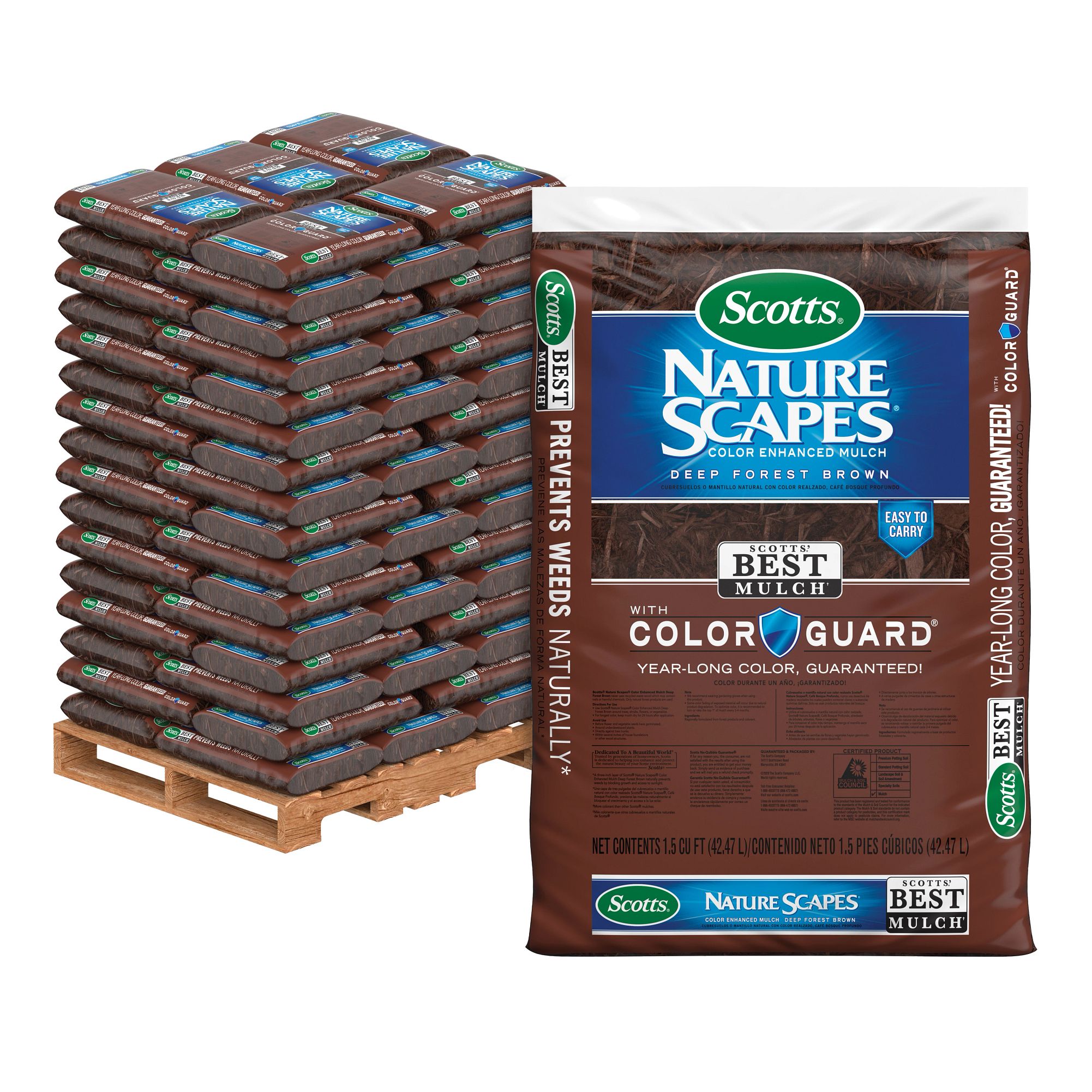 Scotts Naturescape Brown Mulch Pallet 1.5 -cu ft Brown Mulch