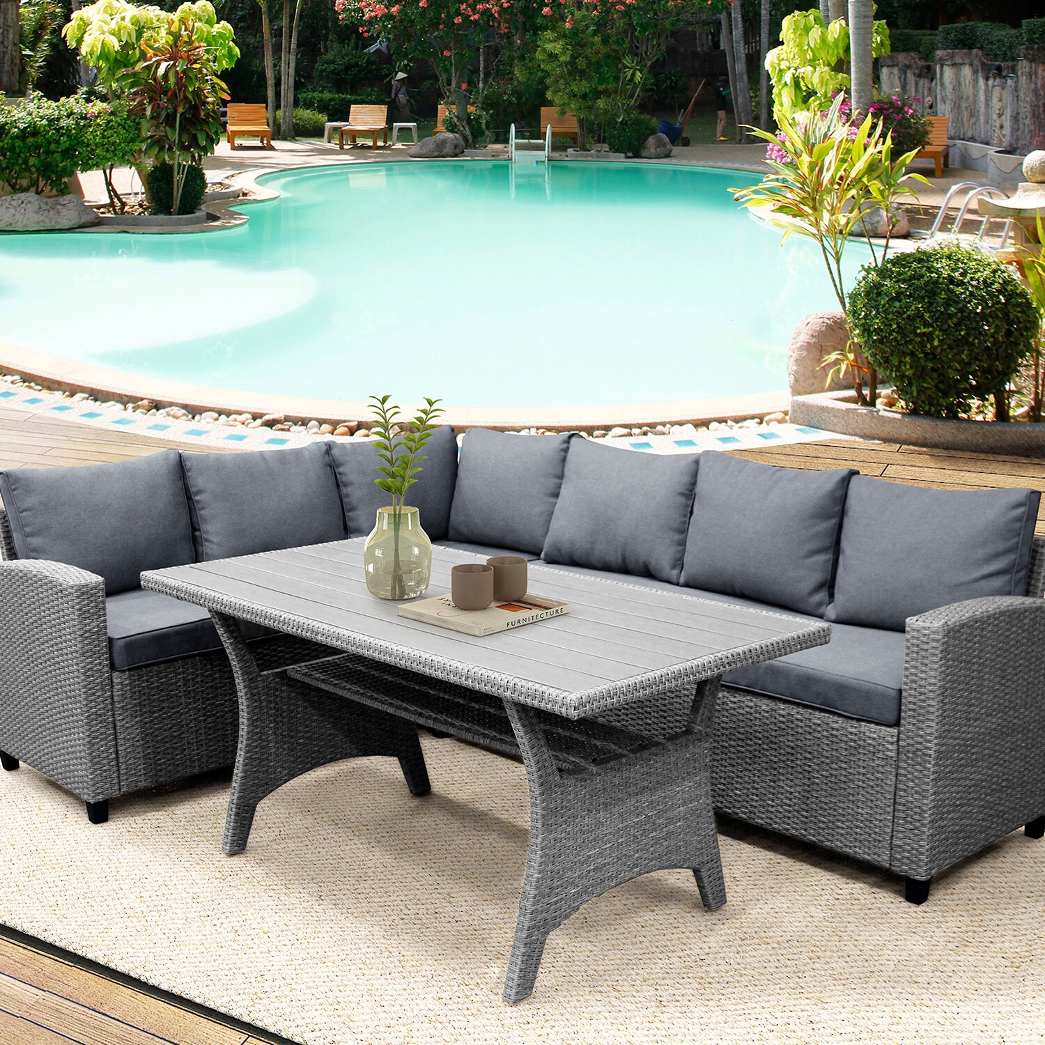 SINOFURN SYA010238GY Patio-Dining-Sets - View #4