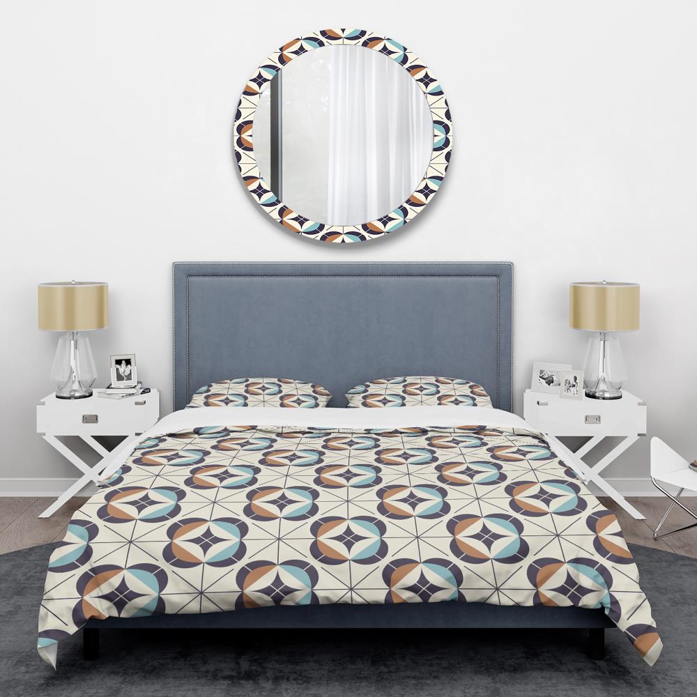 Designart BED24200-Q 3 -Piece Brown Queen Duvet cover Set