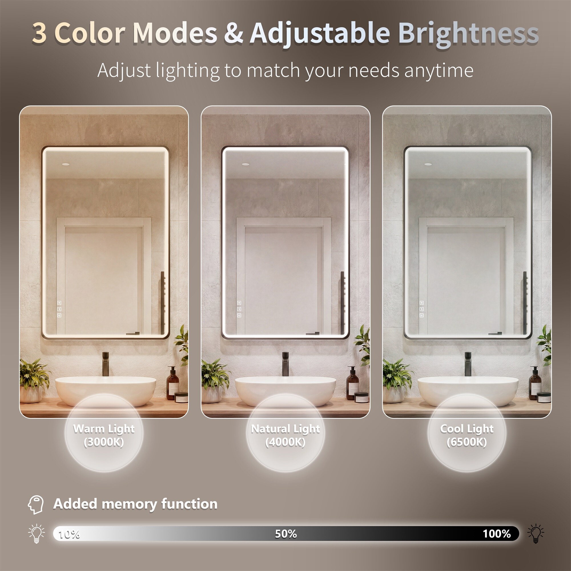 Dimakai DK-3624LED-BK Framed-Bath-Mirrors - View #4