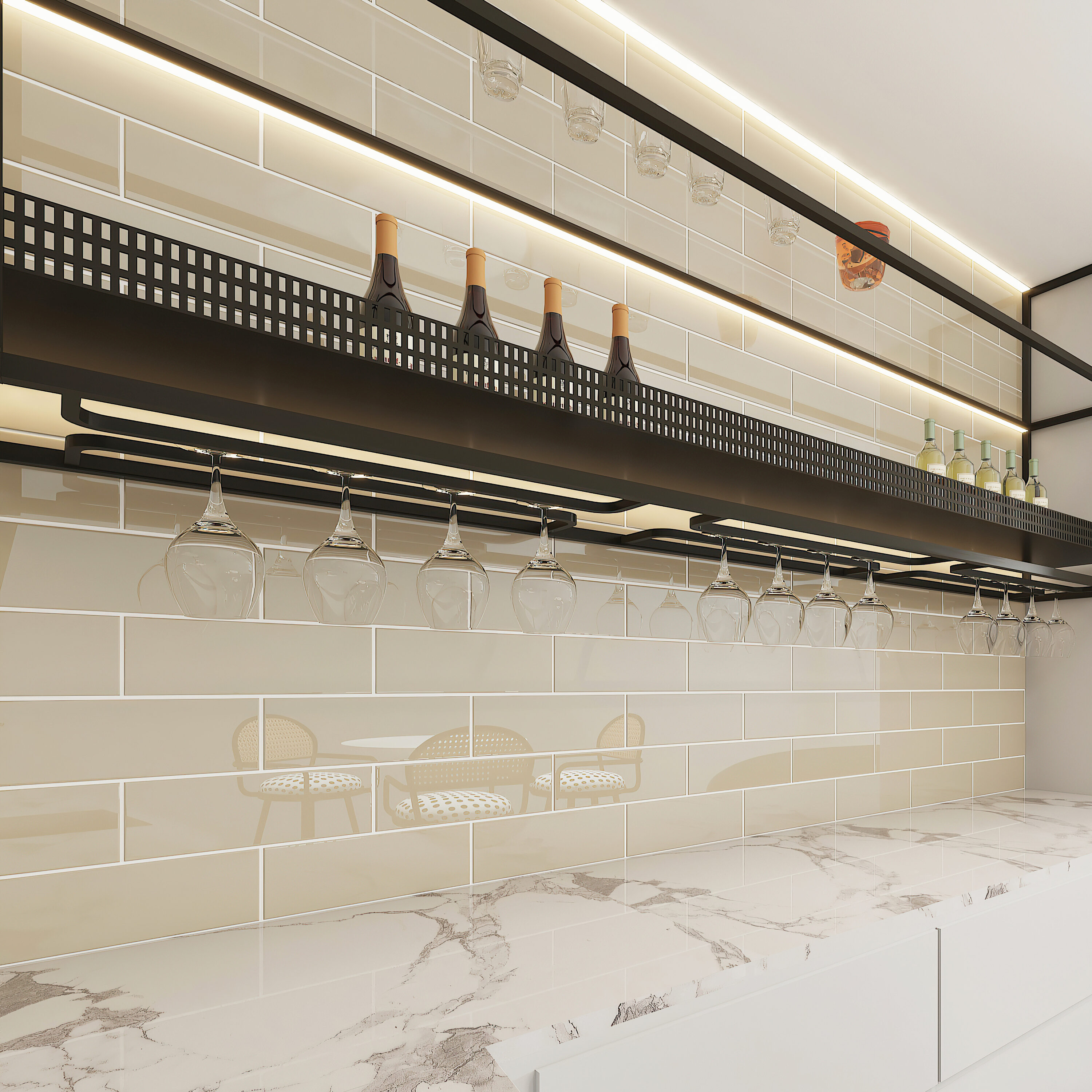 Giorbello (Sample) 4x12 glass subway tiles Light Taupe 4-in x 12-in Glossy Glass Brick Subway Wall Tile