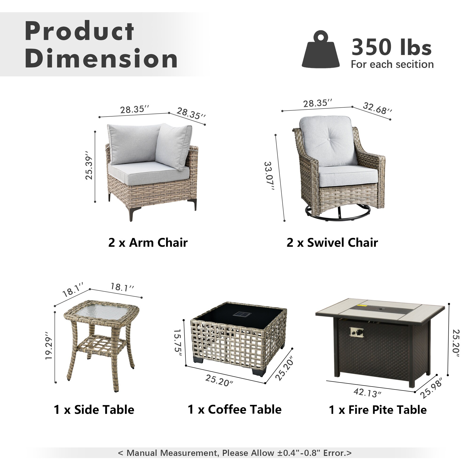 ALTRIGUS 6L-CFP03-YZSKT407-AL Patio-Conversation-Sets - View #3