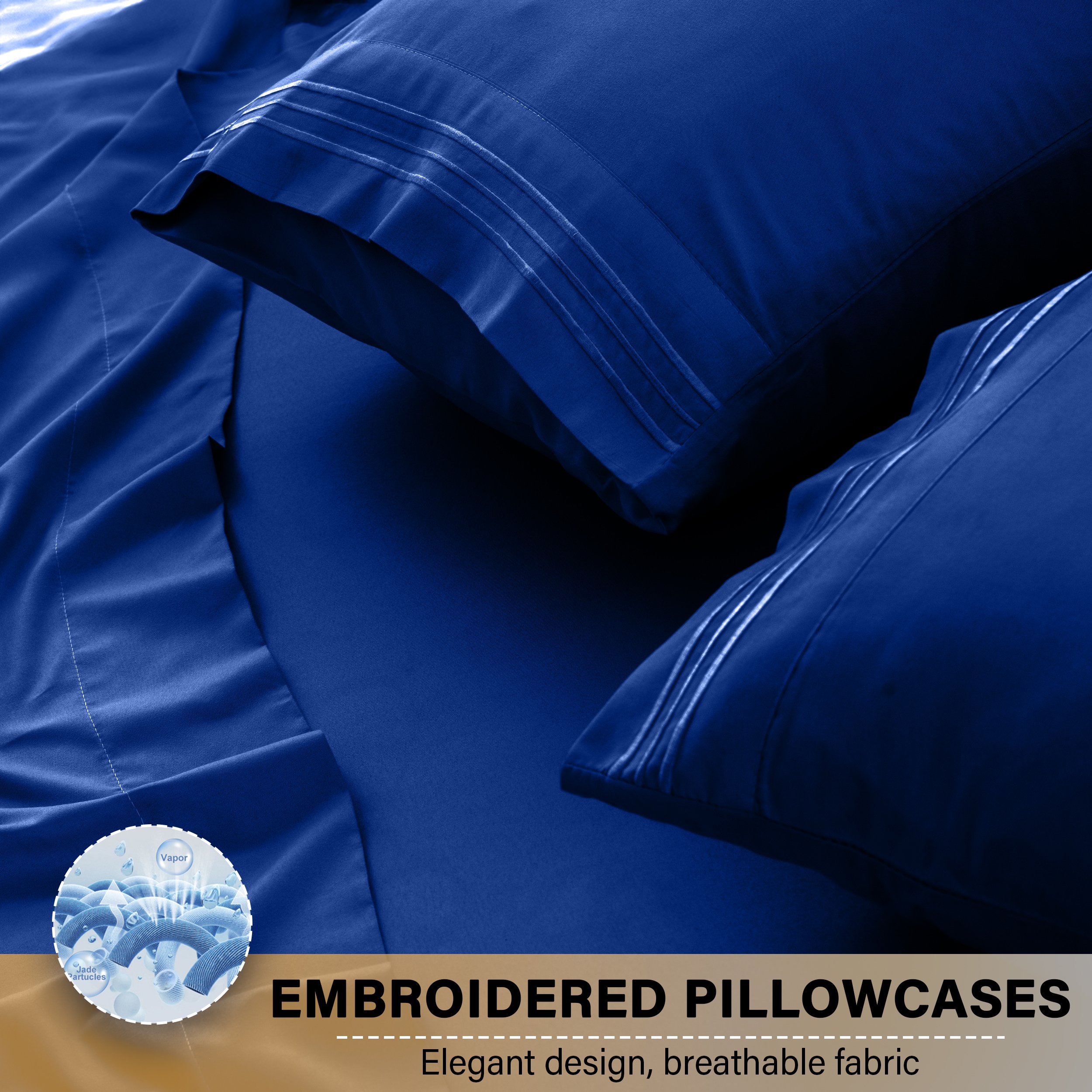 Lux Decor Collection 4PC PSHT T R BLUE Sheet-Sets - View #4