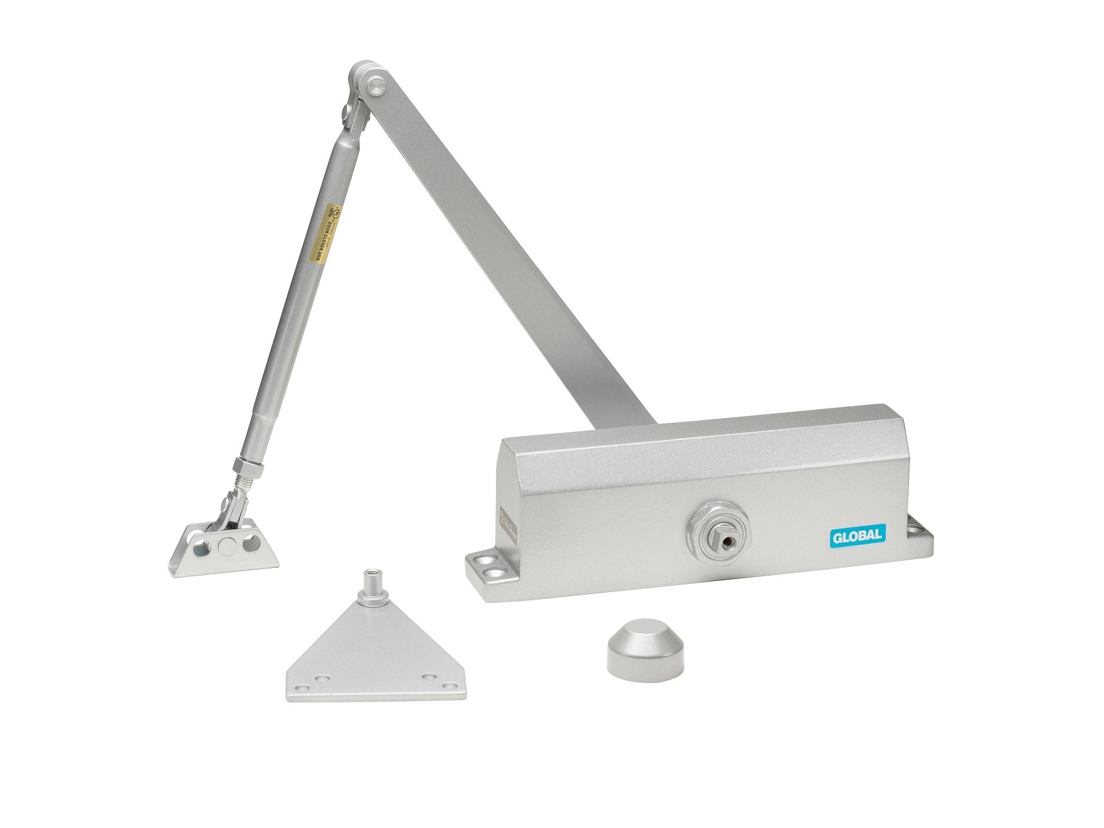 Global Door Controls TC2204-PA-AL Grade 3 Aluminum Commercial Door Closer