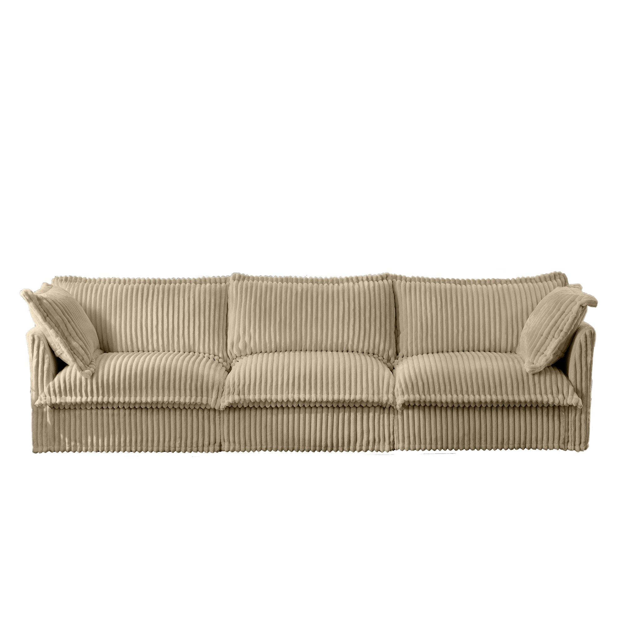 Bybafun - 120-in W Modern Camel 3-seater Sectional