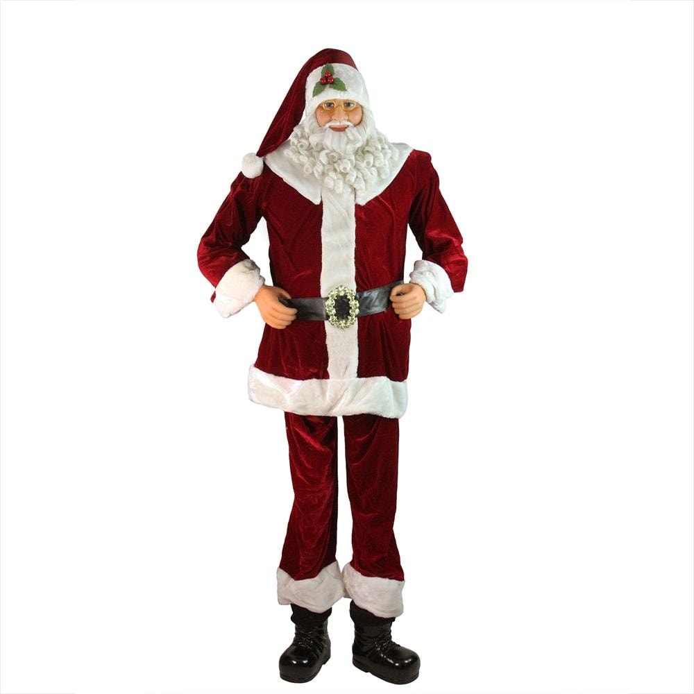 Northlight Huge 6-ft Life-Size Decorative Plush Christmas Santa Claus