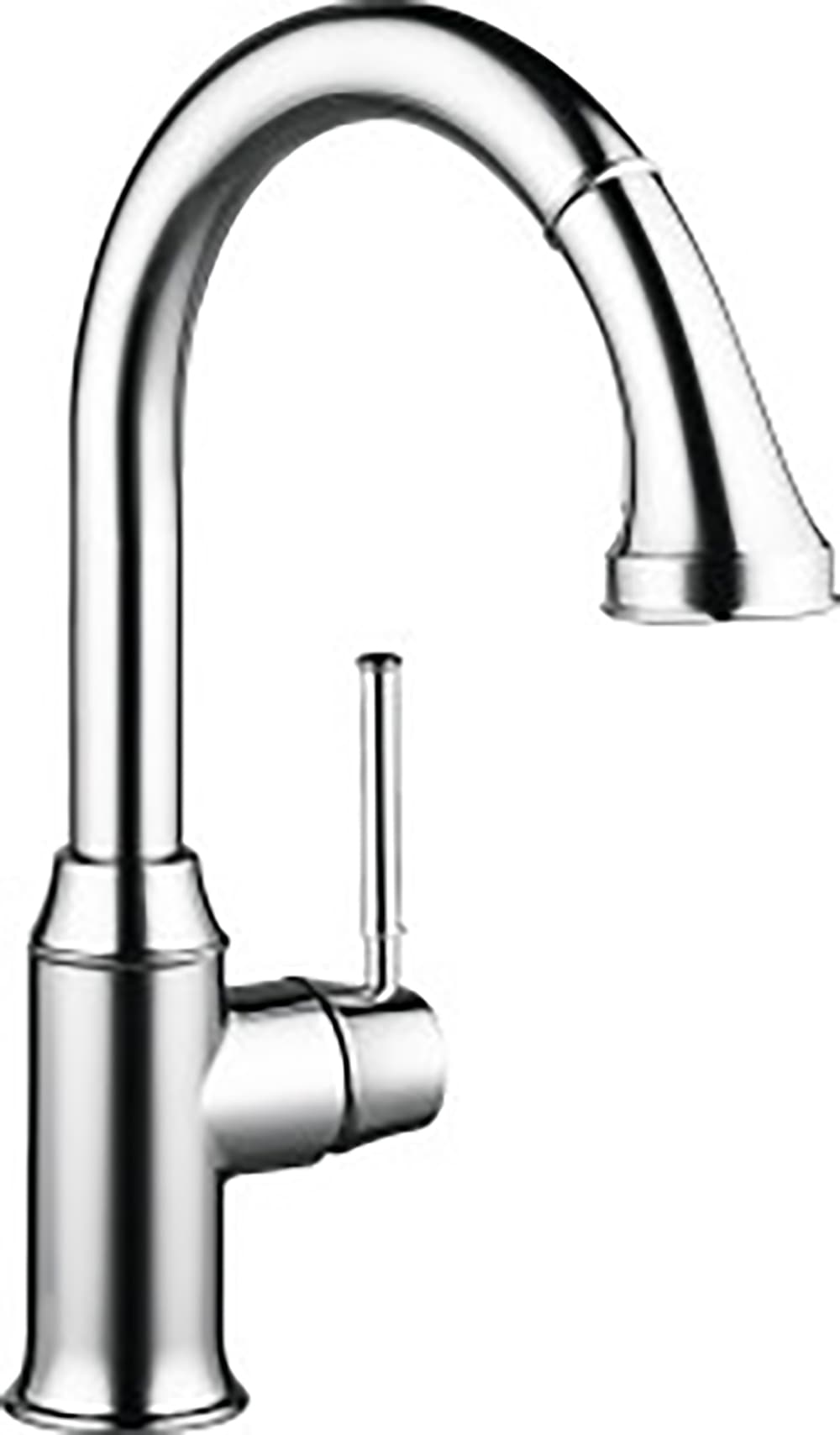 HG Kitchen Chrome Single Handle Pull-down Kitchen Faucet | - Hansgrohe 04215000