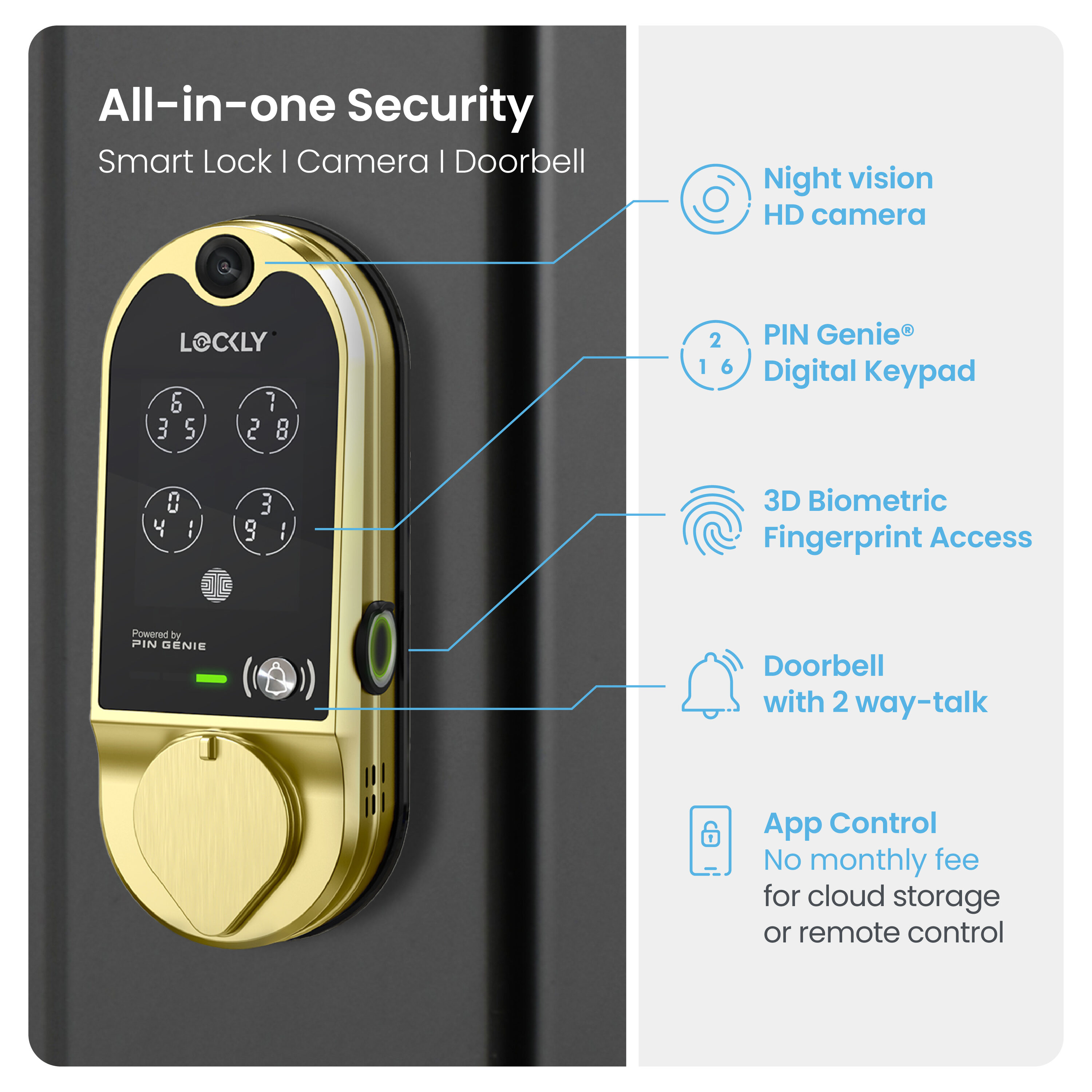 Lockly PGD798 MG Electronic-Door-Locks - View #2