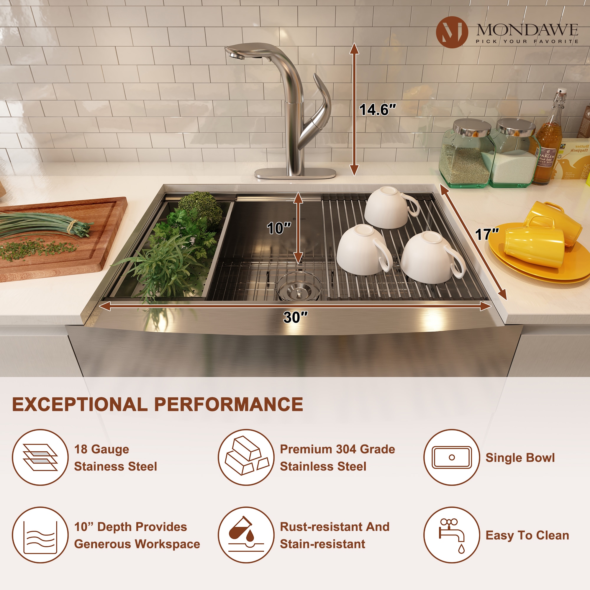 Mondawe MD-W5122-3 Kitchen-Sinks - View #6