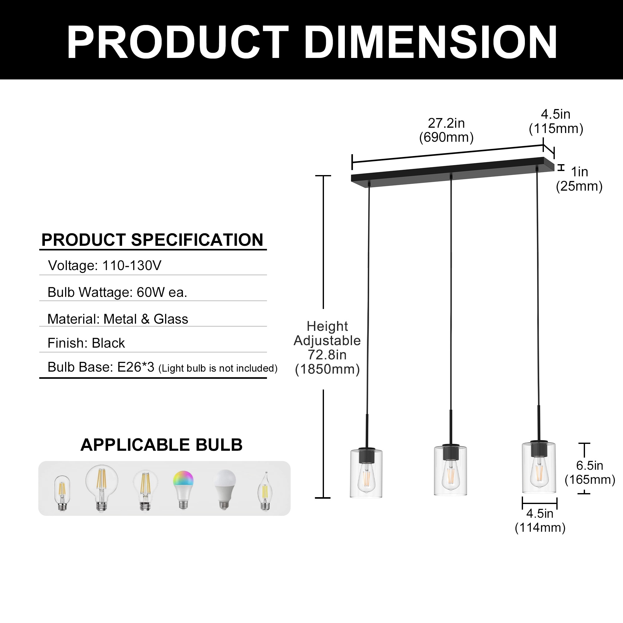 YANSUN LA-ZY-IP17801CBL-11 Pendant-Lights - View #4