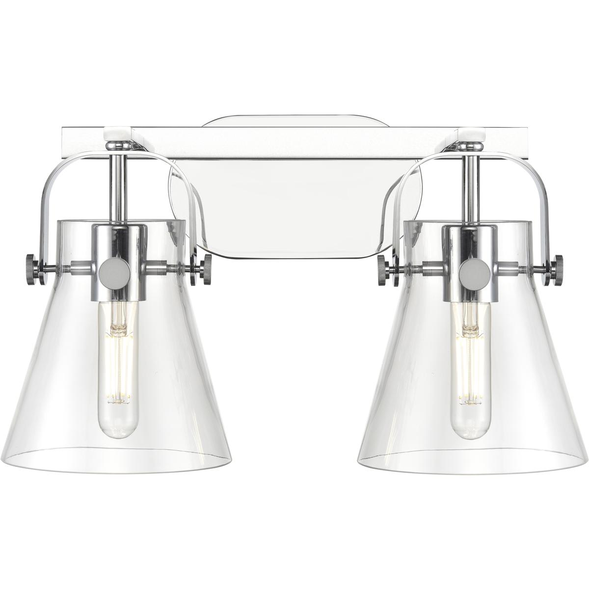 Innovations Lighting -  423-2W-PC-G411-6CL Pilaster II Cone Bathroom Vanity Light Polished Chrome