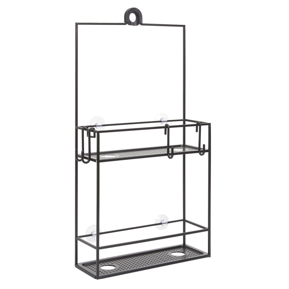 Umbra Black Steel 2-Shelf Over The Showerhead Hanging Shower Caddy