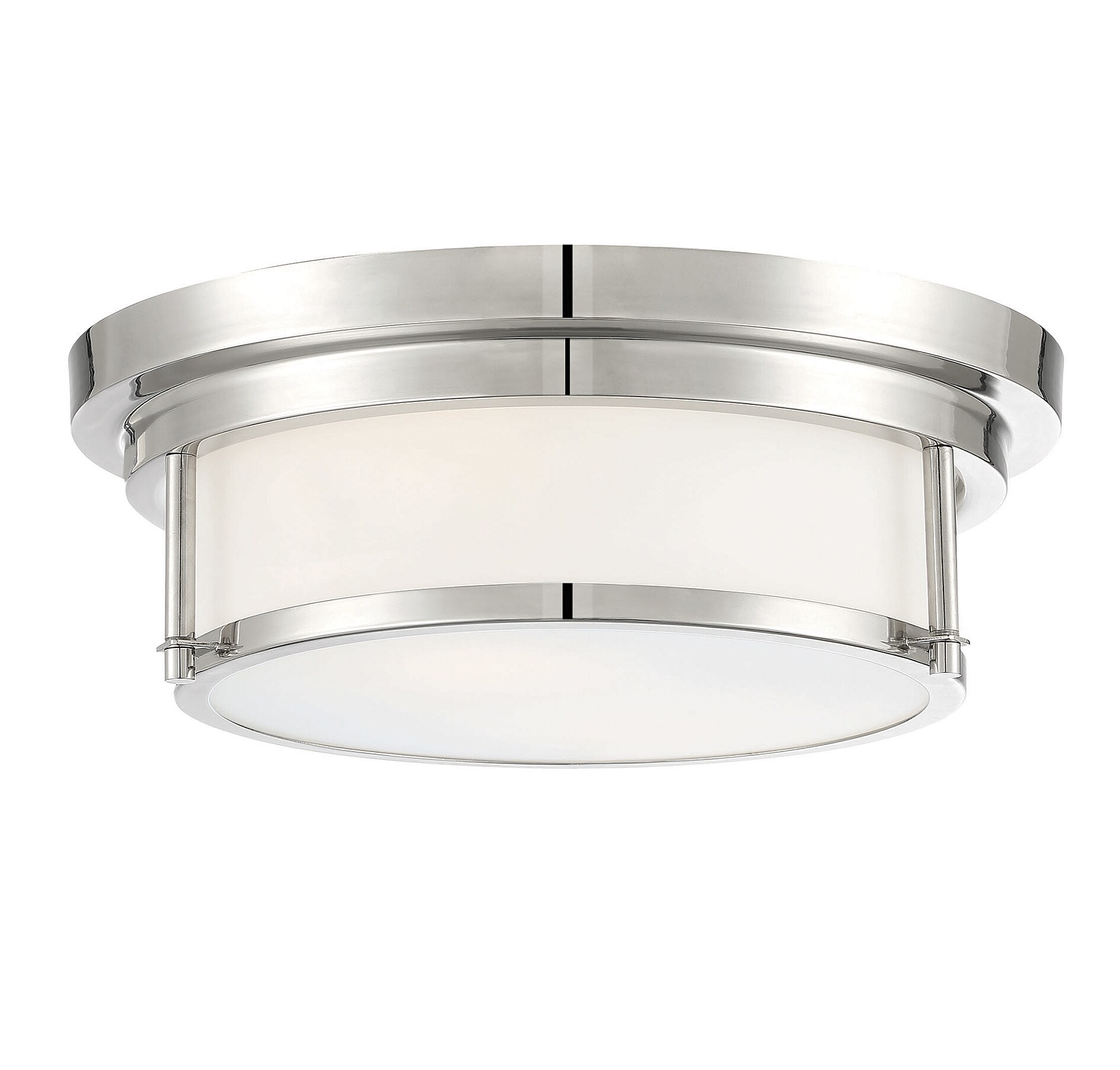 Meridian Lite Trends M60062PN Meridian 2 -Light 13-in Polished Chrome Flush Mount Light