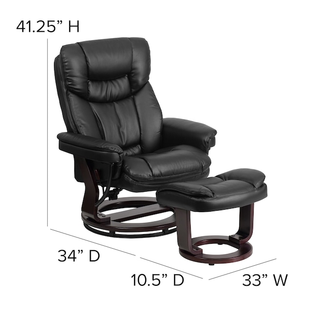 Faux Leather Swivel Recliner, Leather Armchair Swivel Recliner