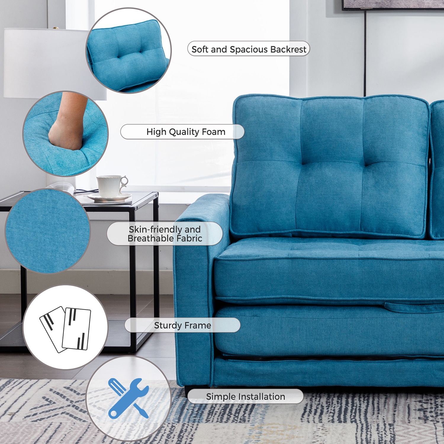 SINOFURN SYA290016DB Sofas-Loveseats - View #7
