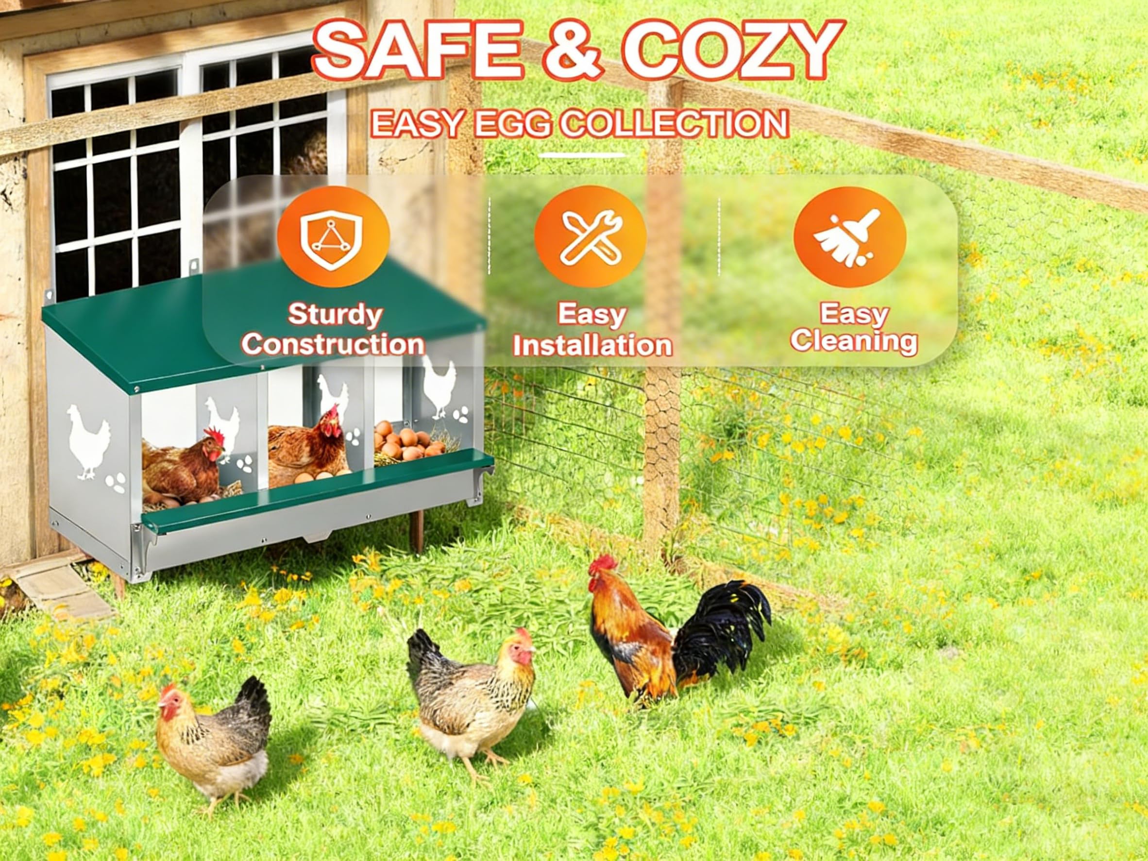 GarveeLife 33HJHHEYCBN Chicken-Coops-Rabbit-Hutches - View #6
