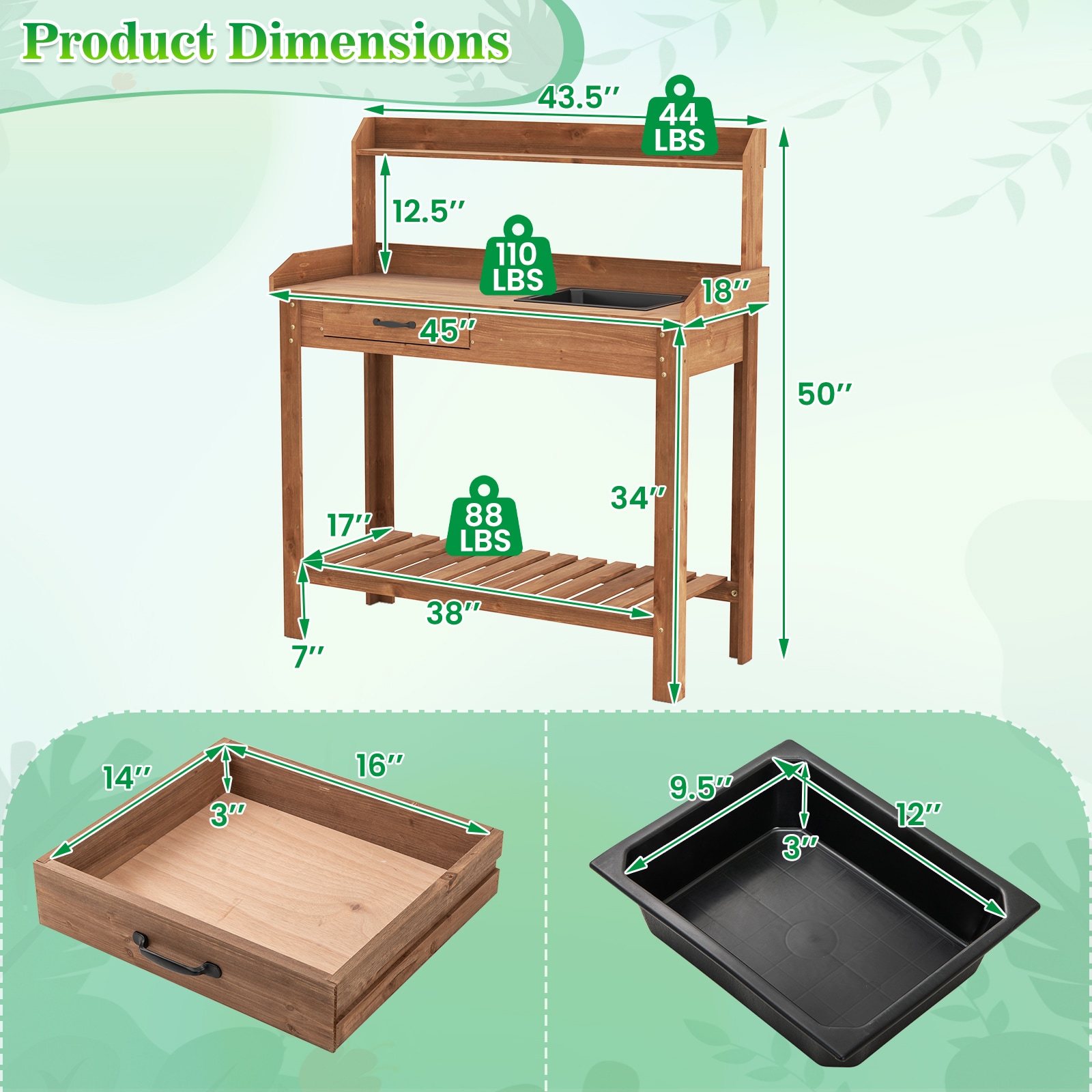 Ayelon GD43GT41CF Potting-Benches - View #2
