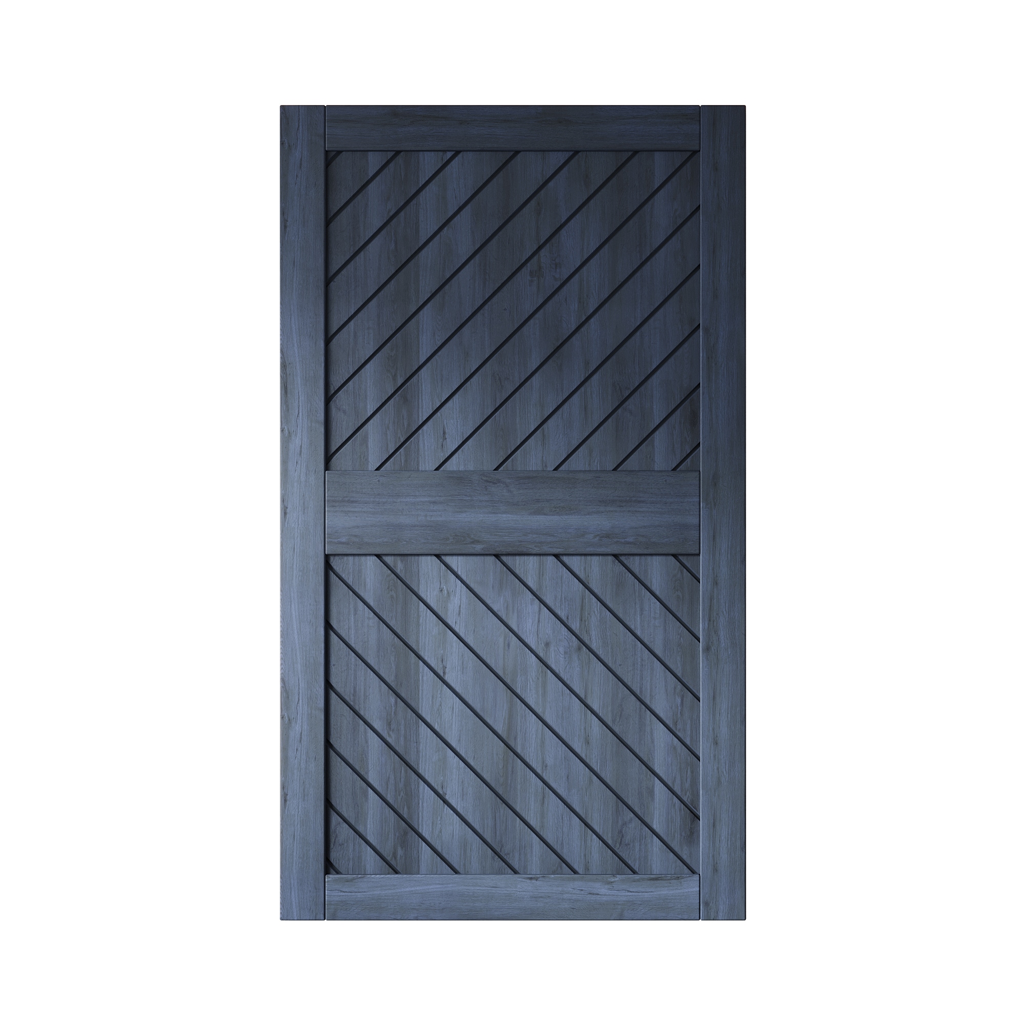 HOMACER XT3-4284-NA 42-in x 84-in Navy Prefinished Non-standard Pine Wood Solid core Single Barn Door (Hardware Not Included)