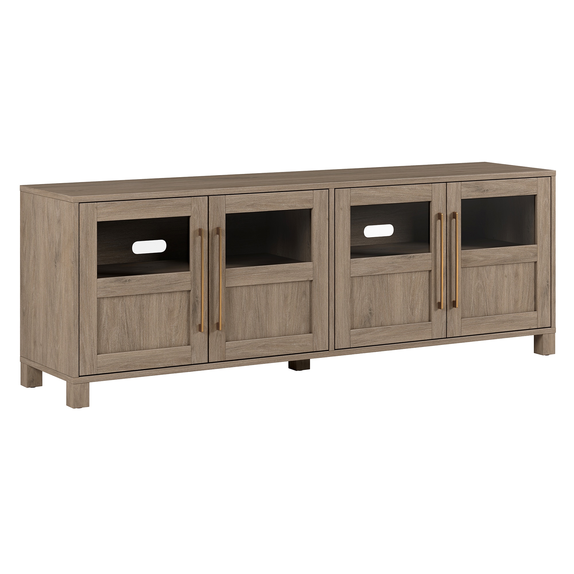 Hailey Home Holbrook Transitional Antiqued Gray Oak Tv Stand ...