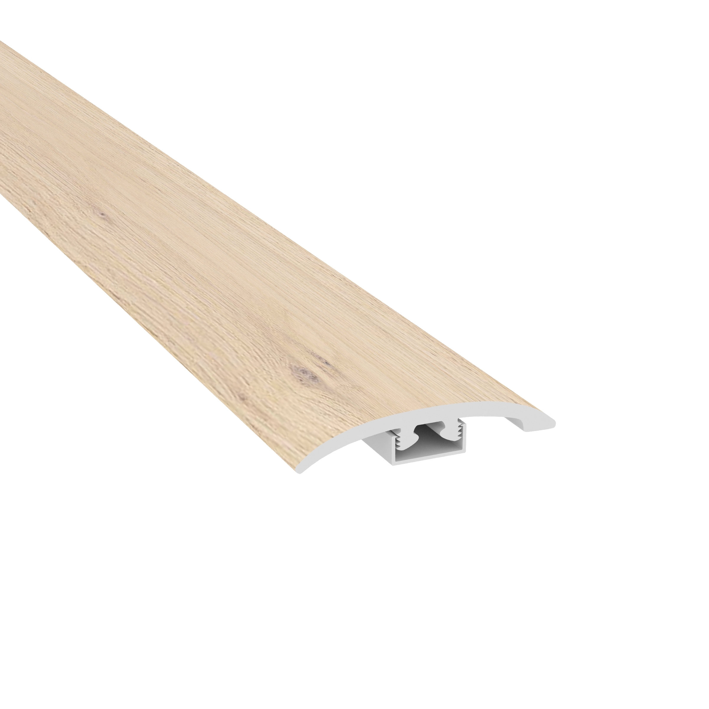 CALI 7703000223 Aqua Tough Natural Vallemar Blanc 0.28-in T x 1.93-in W x 72.83-in L PVC Multi-purpose Floor Moulding