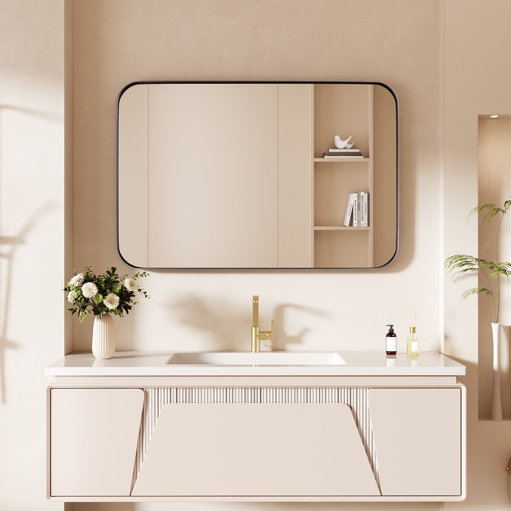 LOVMOR Y-TM2436-B Framed-Bath-Mirrors - View #2