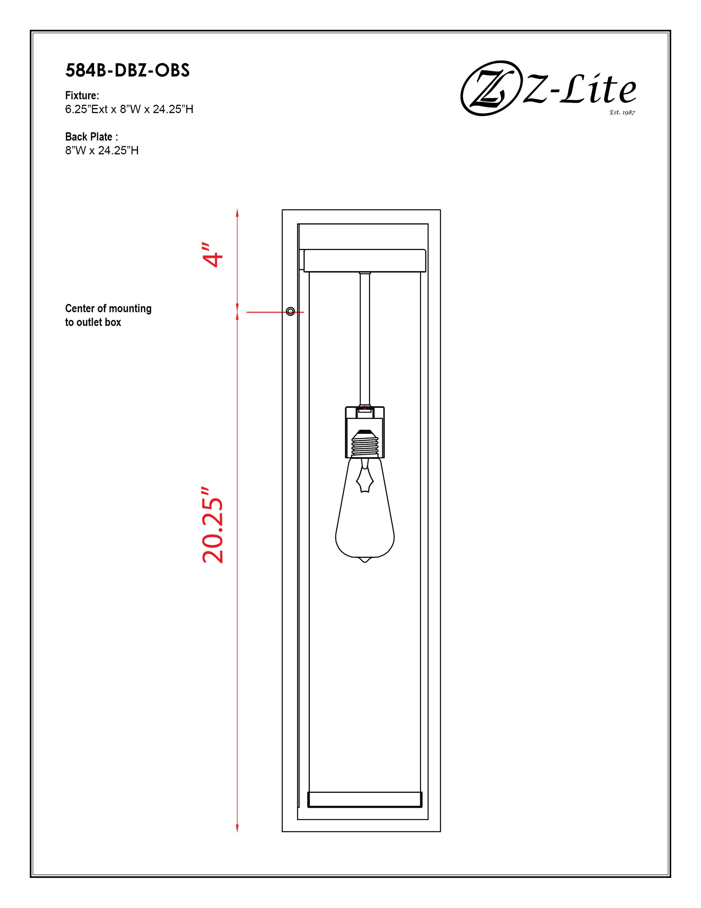 Z-Lite 584B-DBZ-OBS Outdoor-Wall-Lighting - View #5