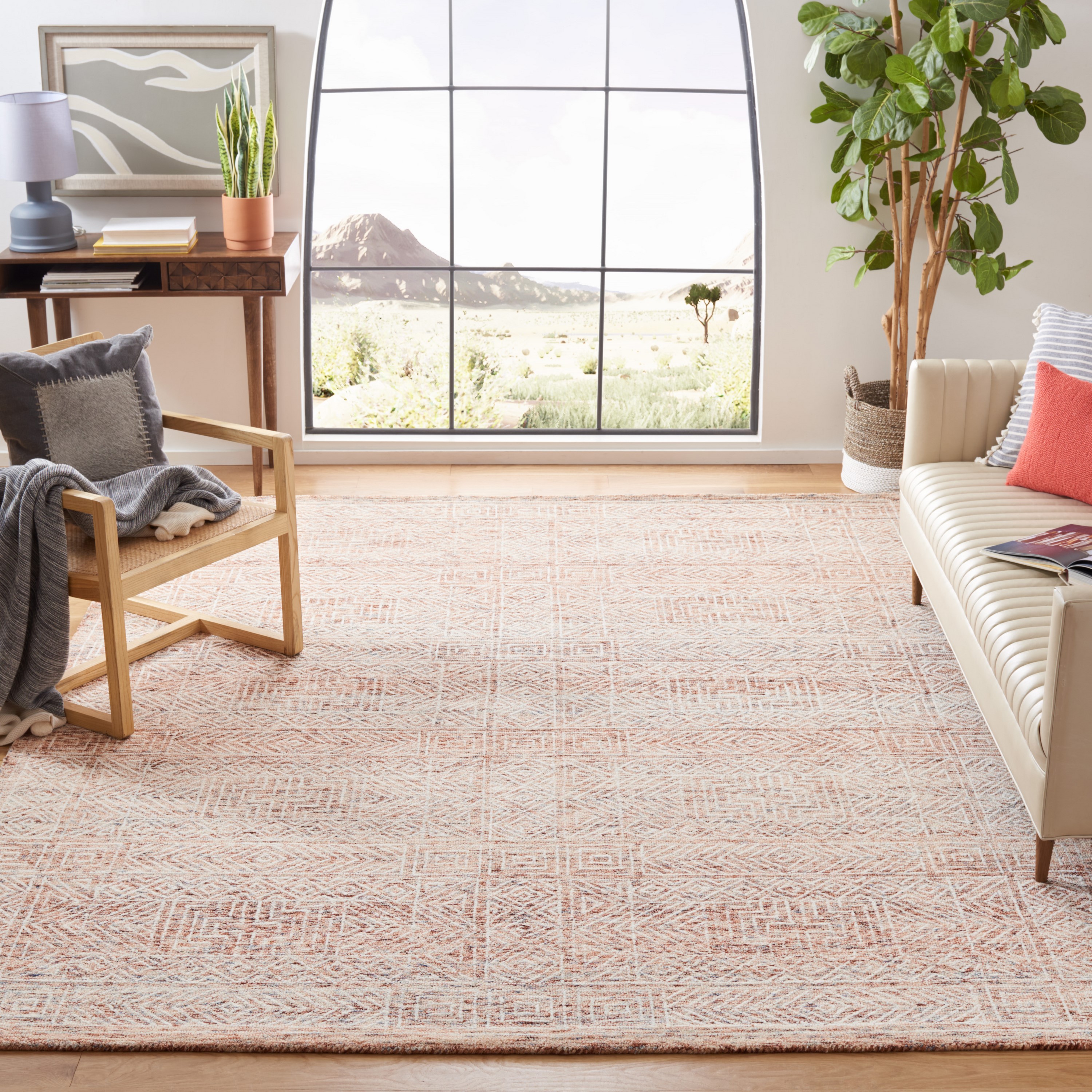 Safavieh CPR206T-6 Capri 6 x 9 (ft) Tufted Wool Brown/Beige Rectangular Indoor Geometric Bohemian/Eclectic Area rug